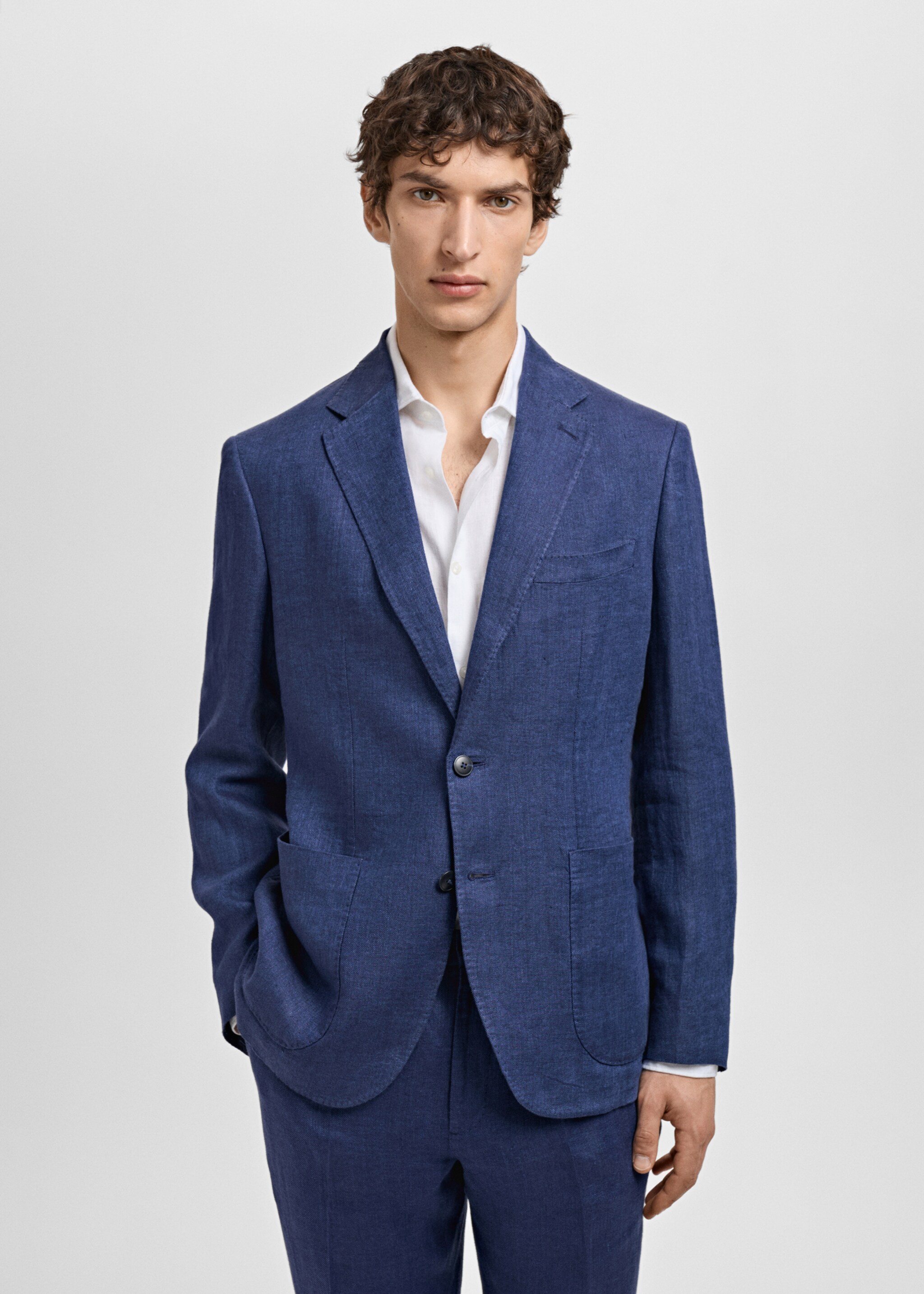 Blazer fato Salerno 100% linho slim fit - Plano médio