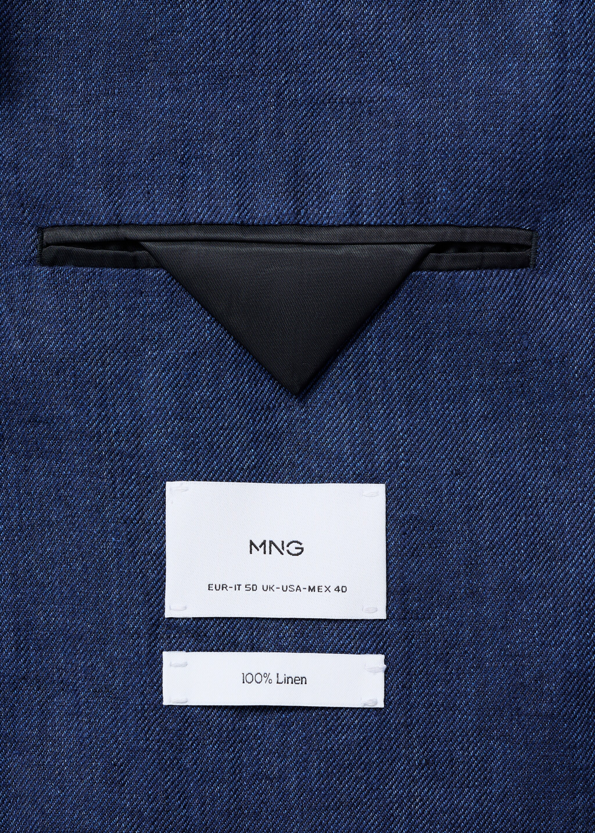 Salerno dressjakke 100% lin slim fit - Artikkeldetalj 0