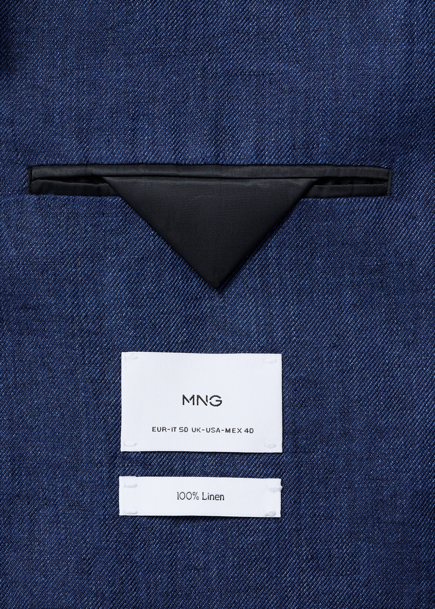 Salerno dressjakke 100% lin slim fit - Artikkeldetalj 0