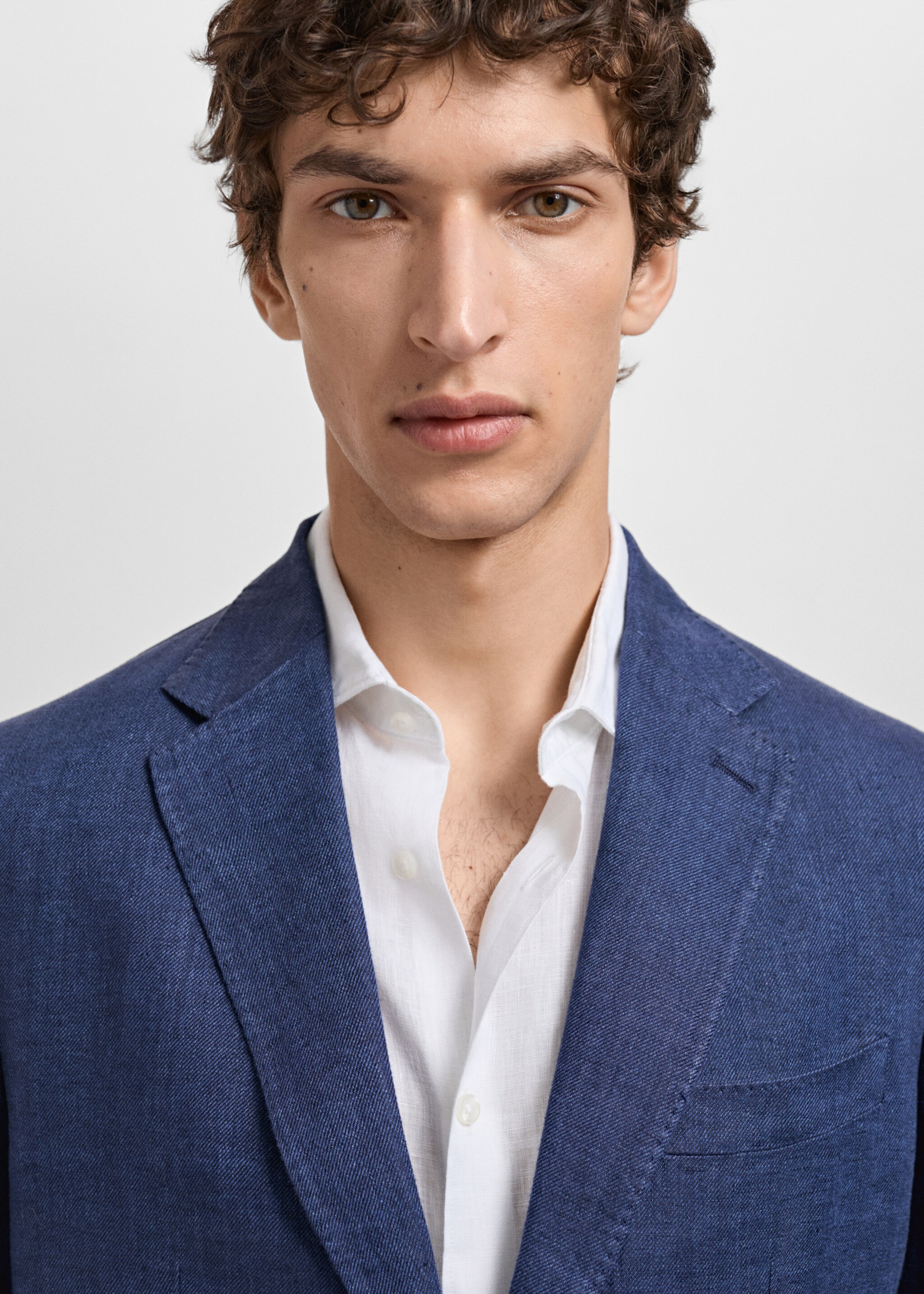 Salerno dressjakke 100% lin slim fit - Artikkeldetalj 1