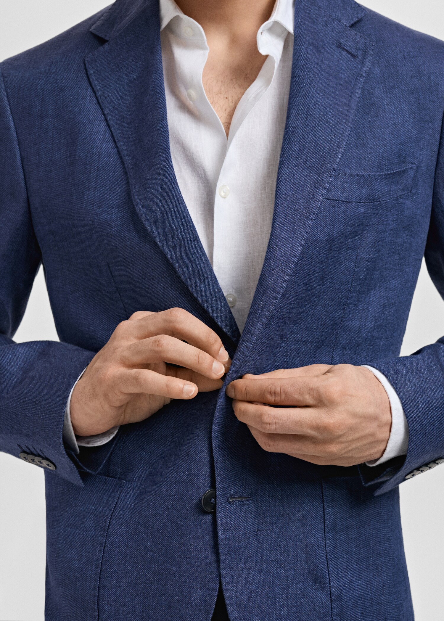 Salerno dressjakke 100% lin slim fit - Artikkeldetalj 6
