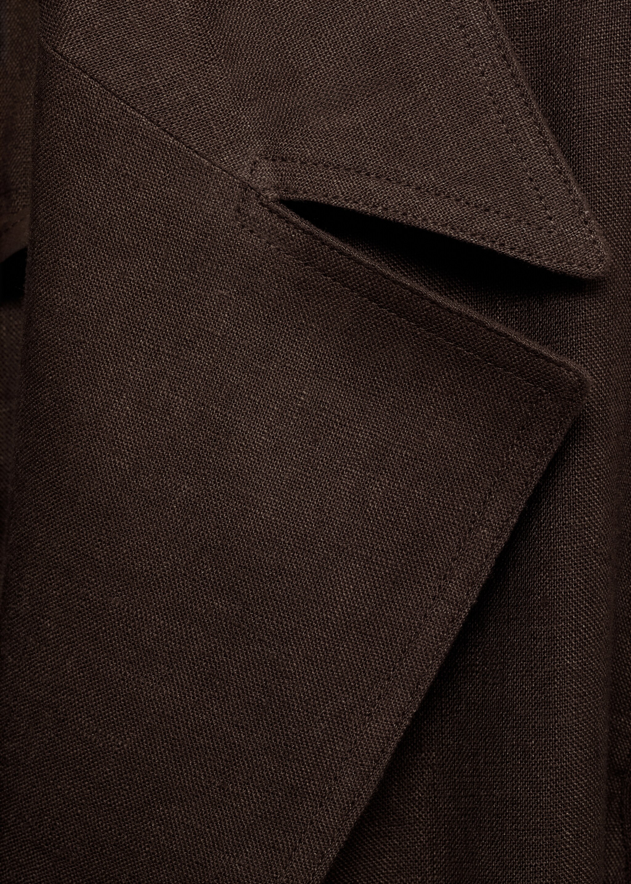 Double breasted linen trench - Details of the article 0