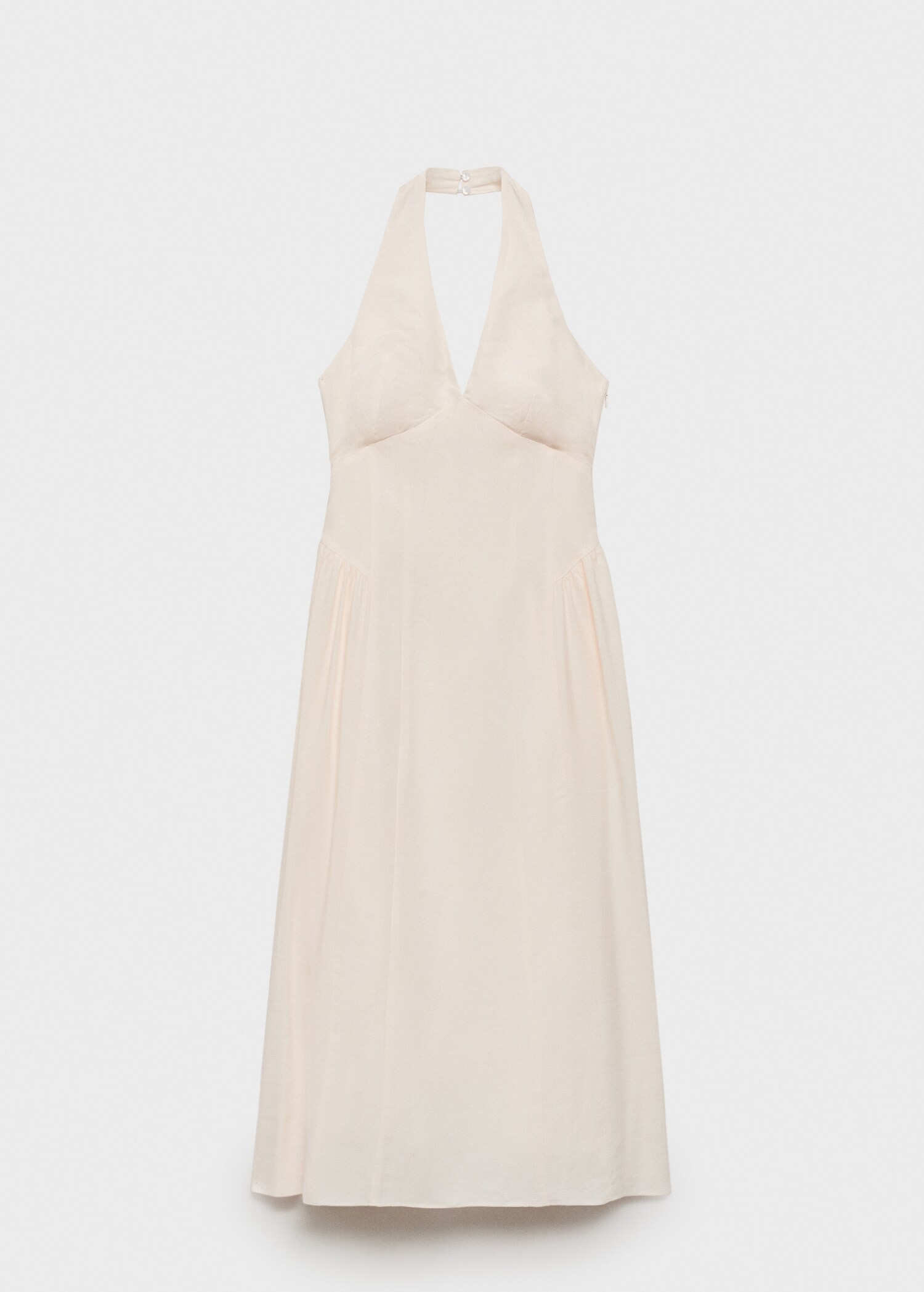 Halter-neck linen dress - Article without model