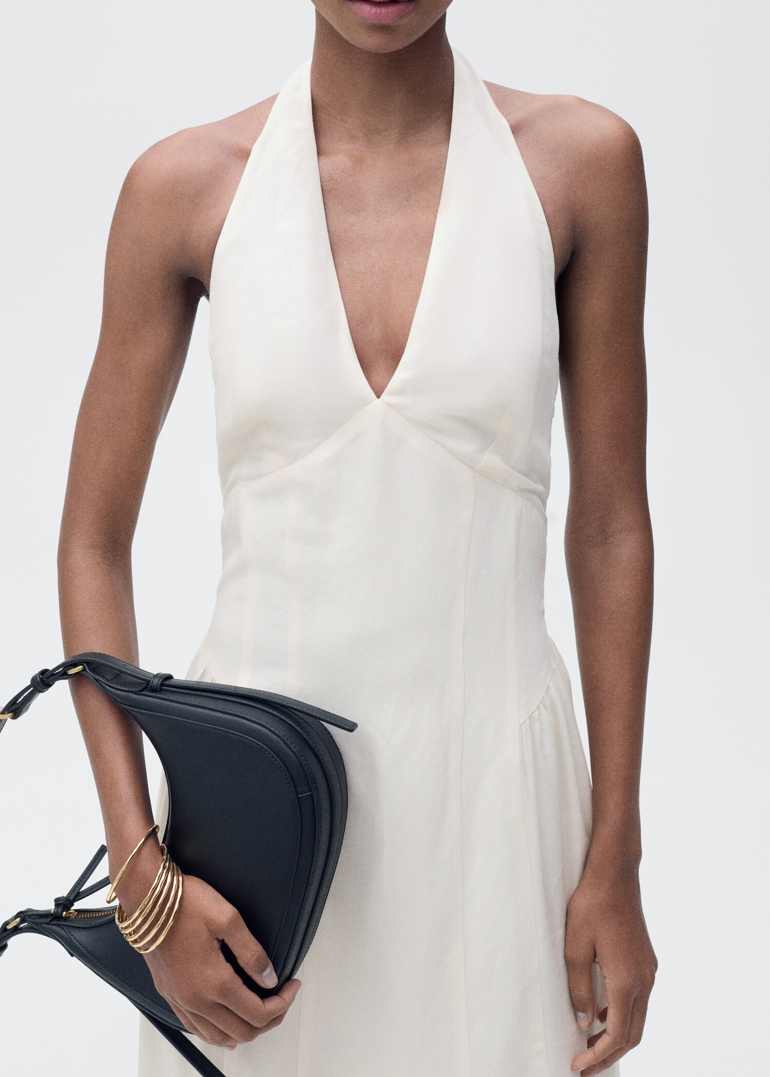 Halter-neck linen dress - Details of the article 6