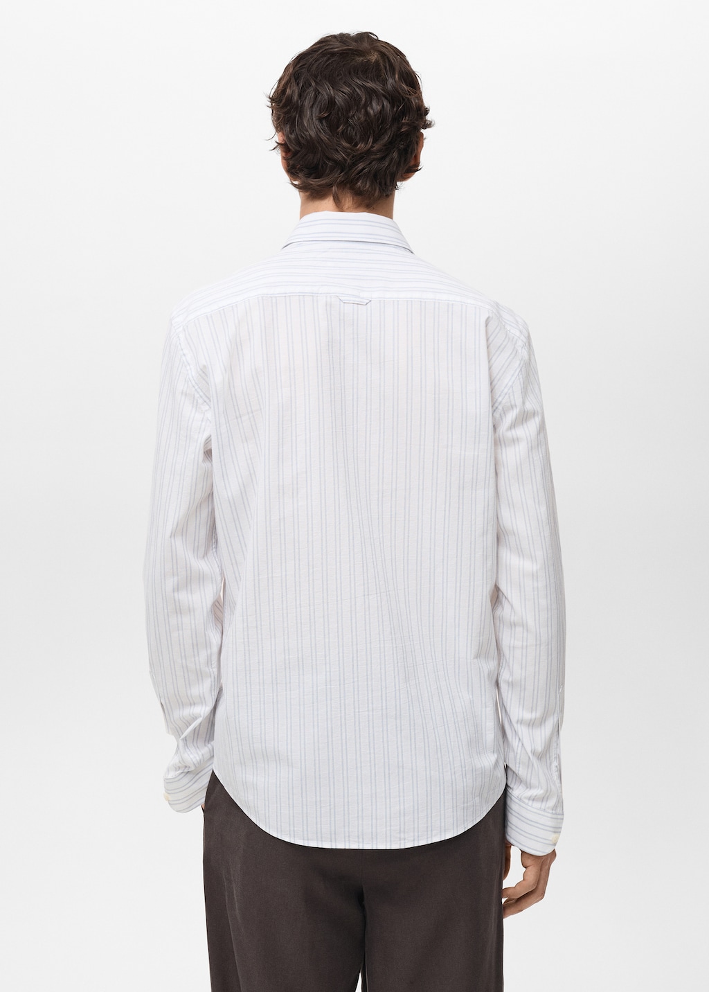 100% cotton regular-fit striped shirt - Men | MANGO USA
