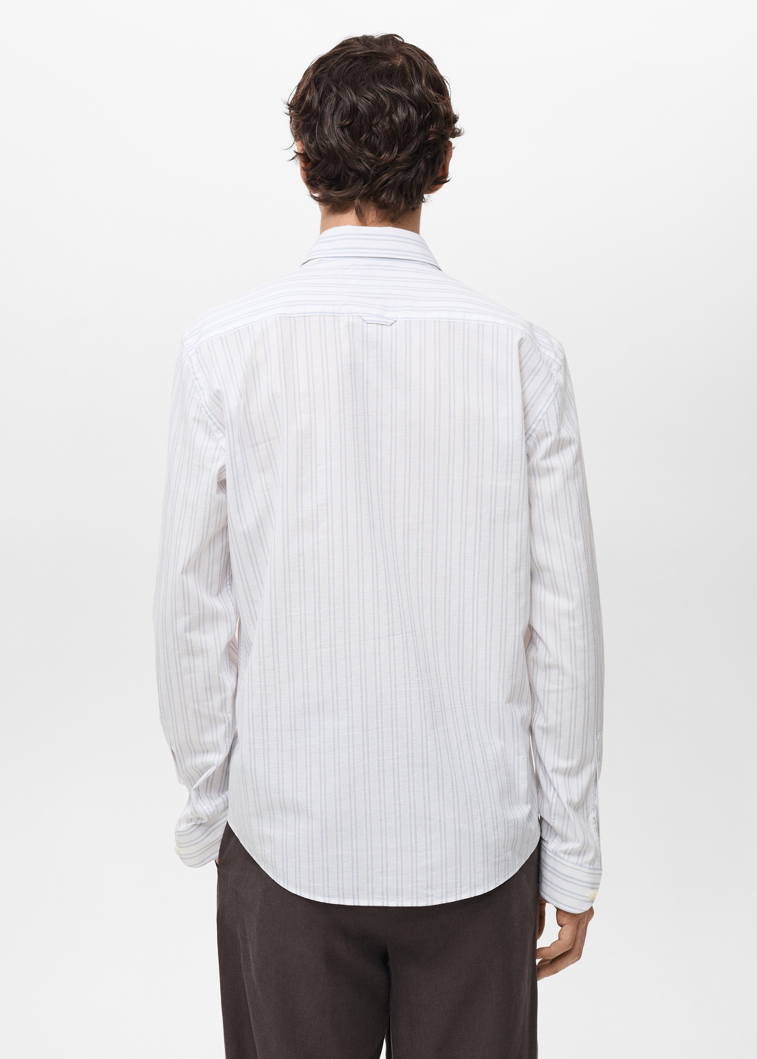Camisa rayas 100% algodón regular fit - Reverso del artículo