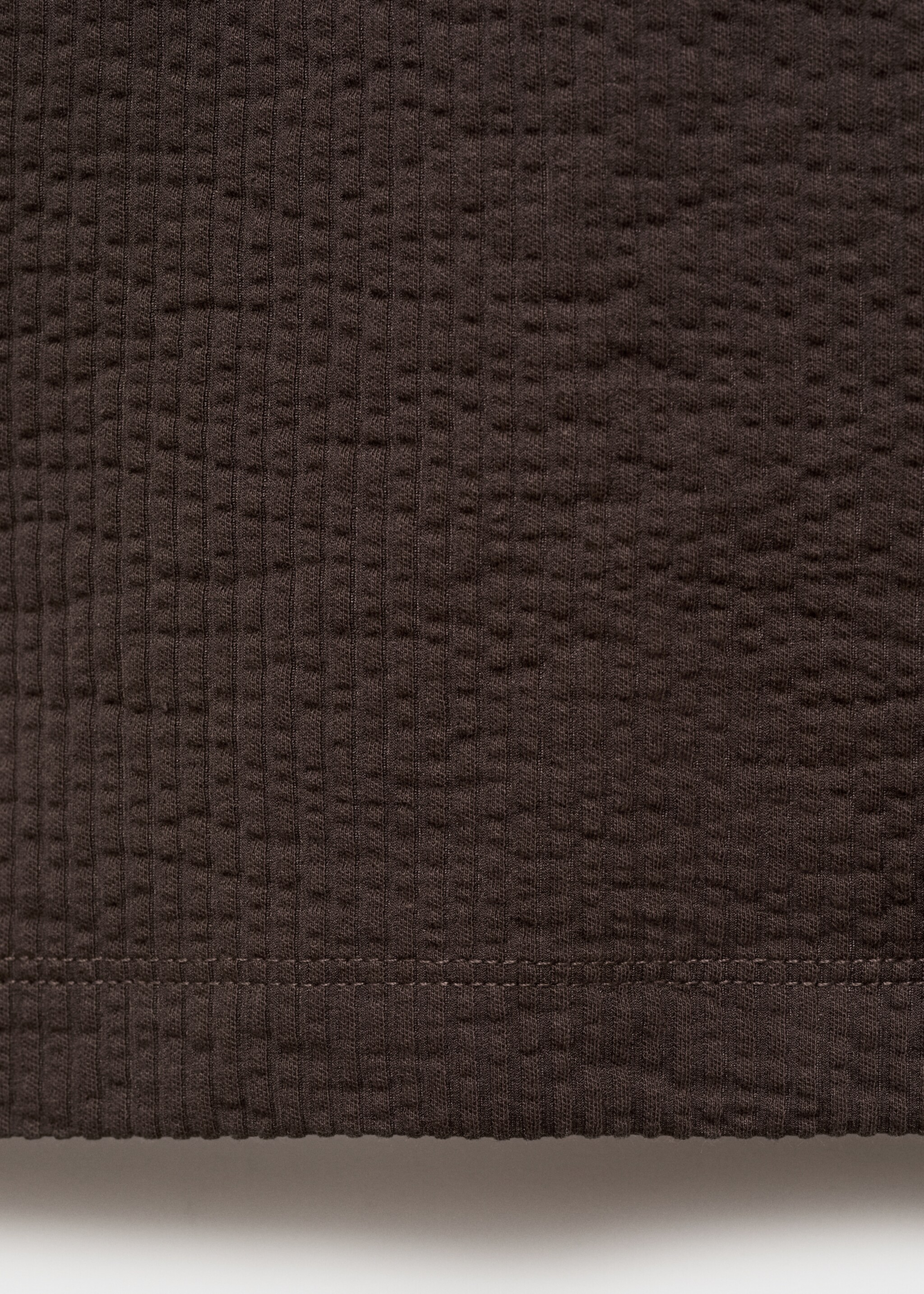 Cotton seersucker t-shirt - Details of the article 0