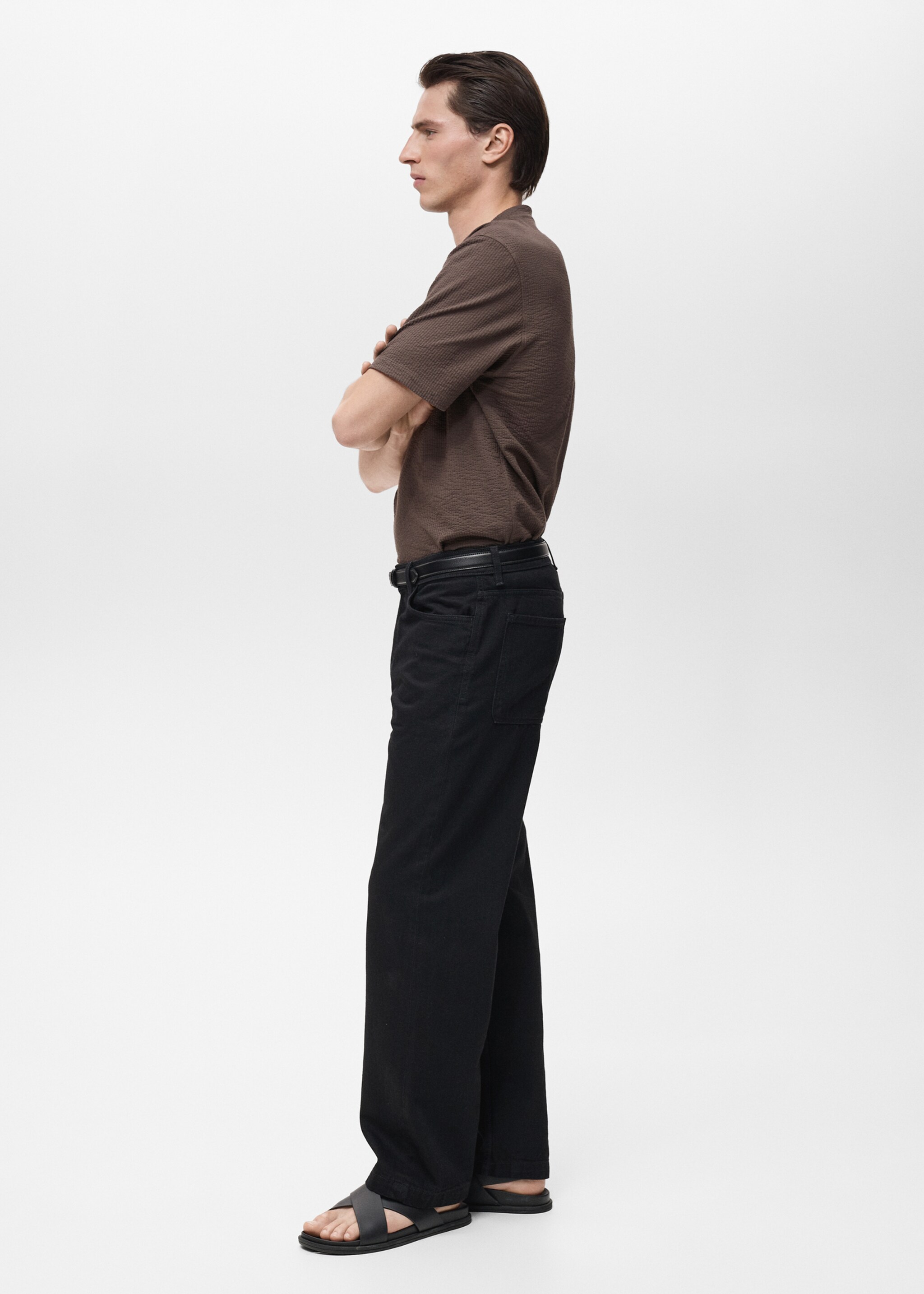 Cotton seersucker t-shirt - Details of the article 2