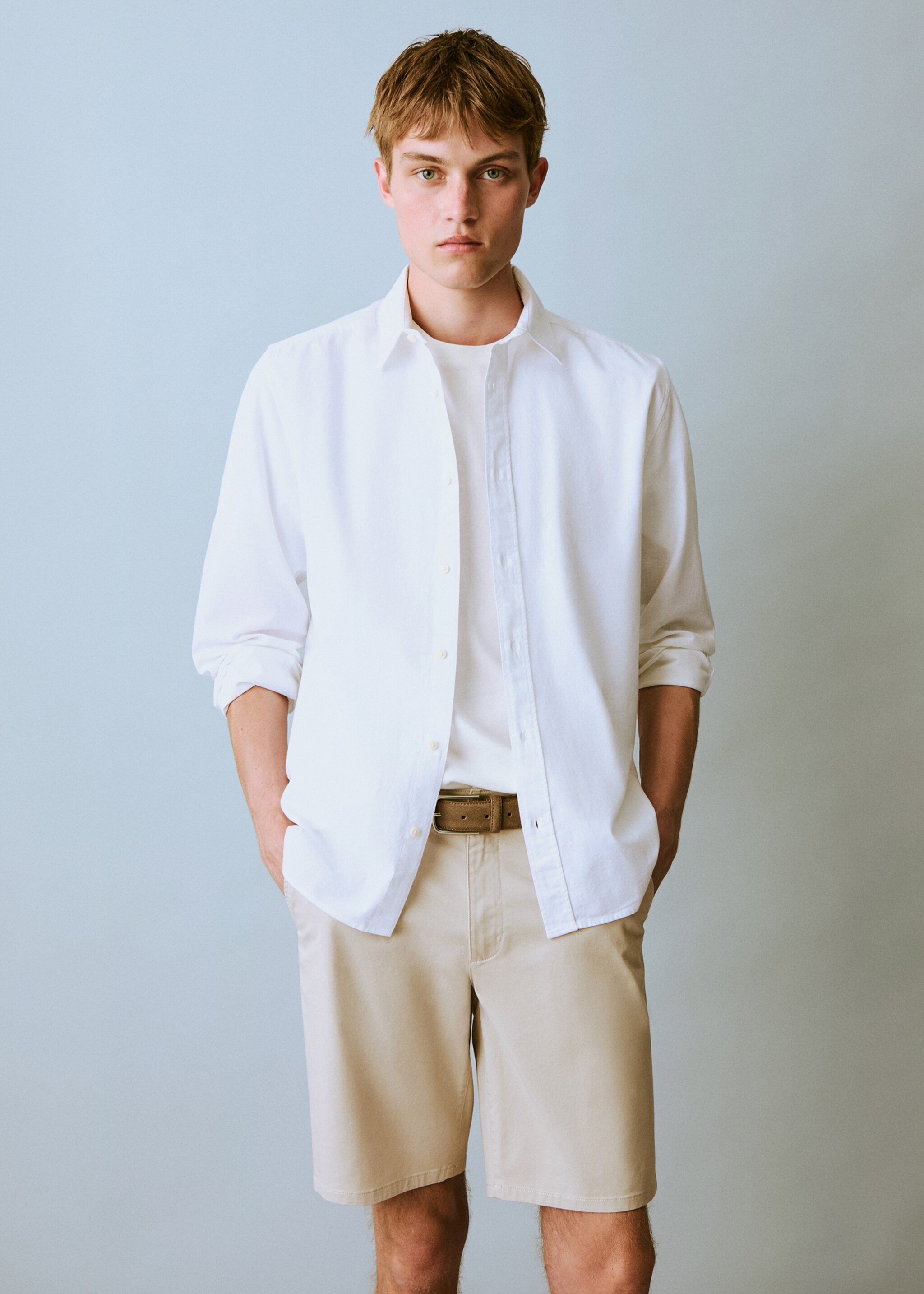Camicia Oxford lino - Piano medio