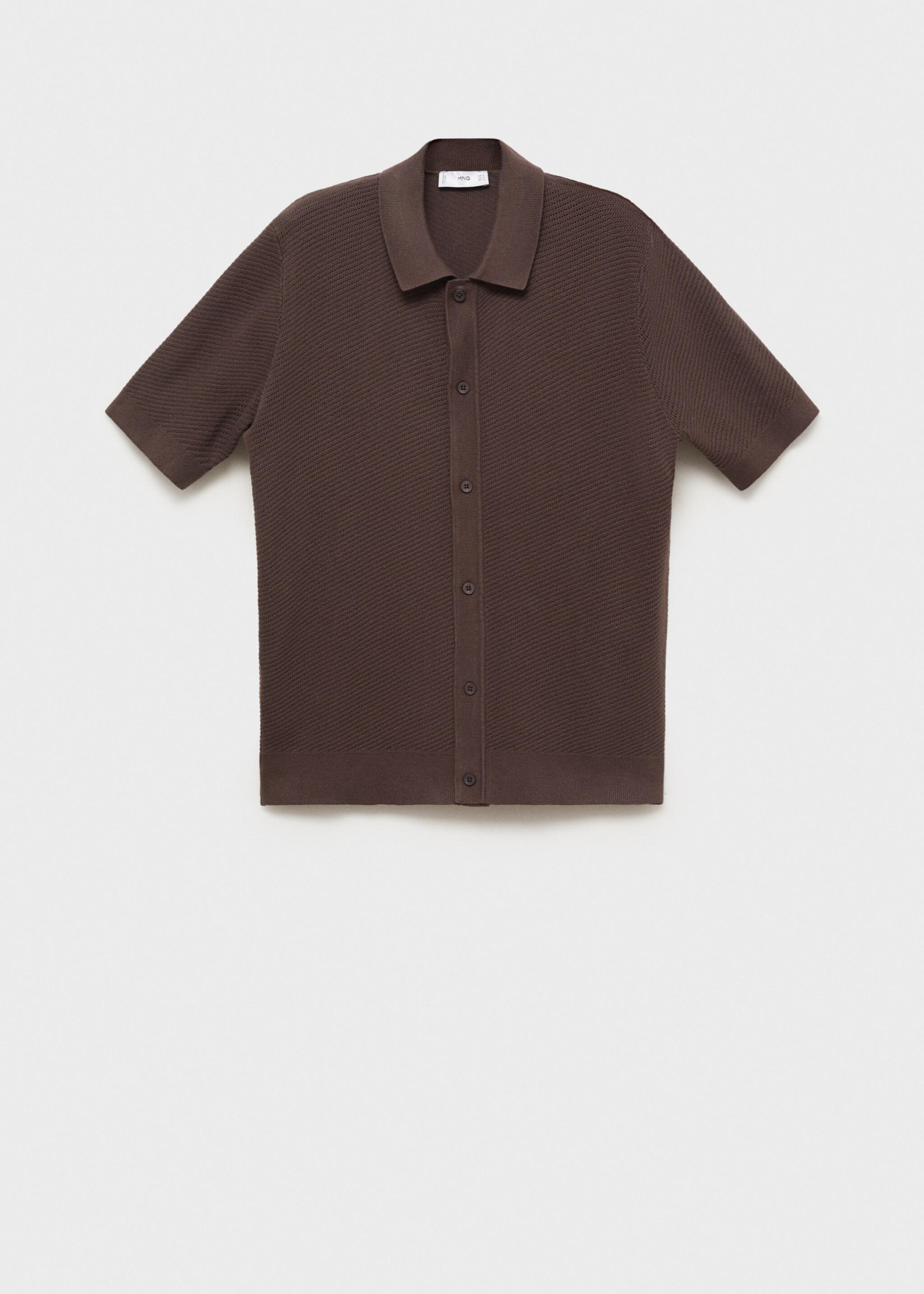 Openwork knitted structured shirt - Article without model