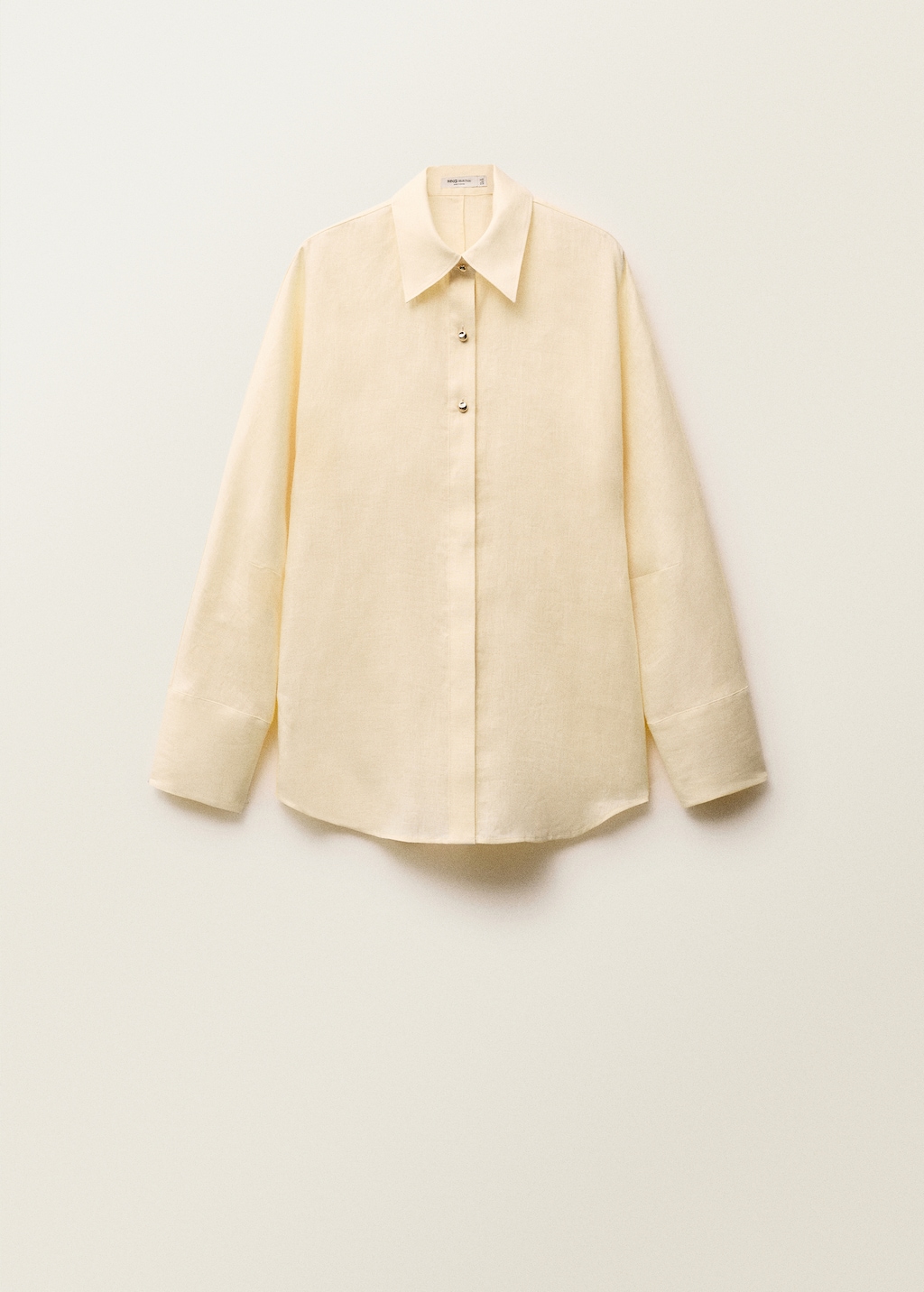Linen shirt with button detail - Women | MANGO USA
