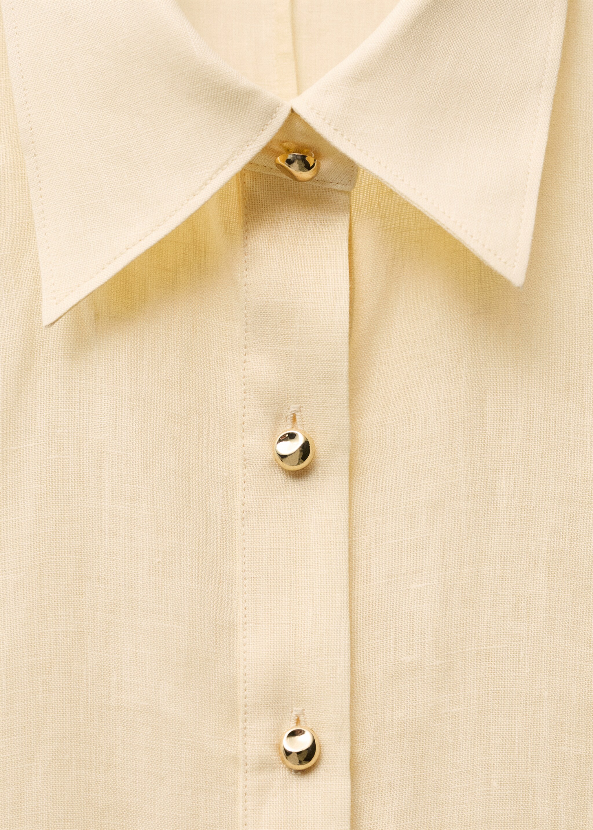 Linen shirt with button detail - Details of the article 0