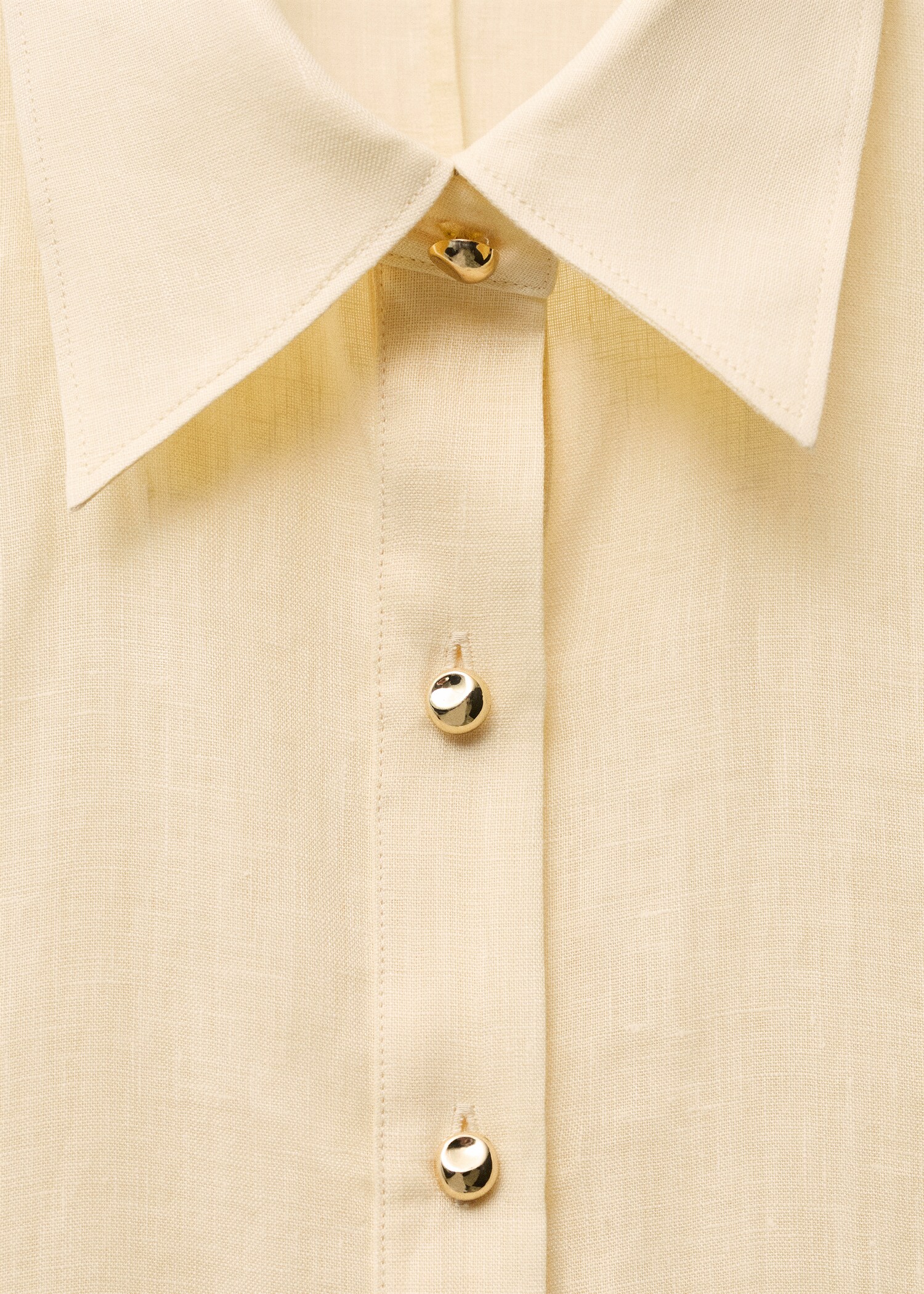 Camisa lino detalle botones - Detalle del artículo 0