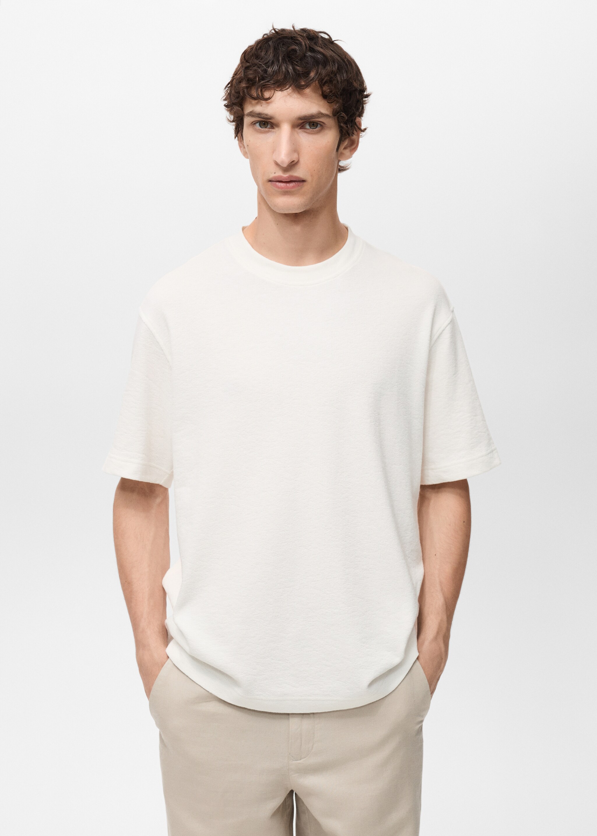 T-shirt relaxed-fit structuré - Plan moyen
