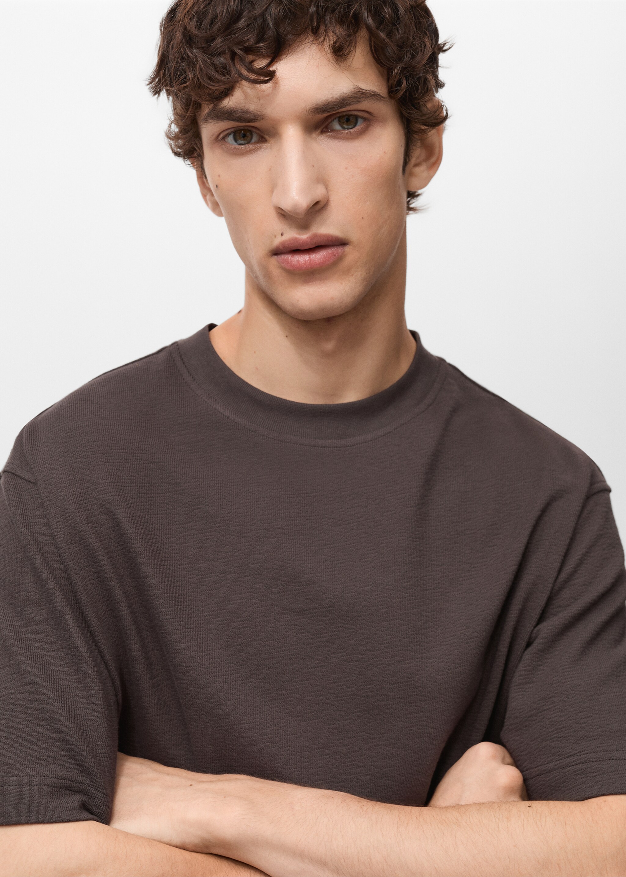 Relaxed fit t-shirt med struktur - Detaljer om artikeln 1