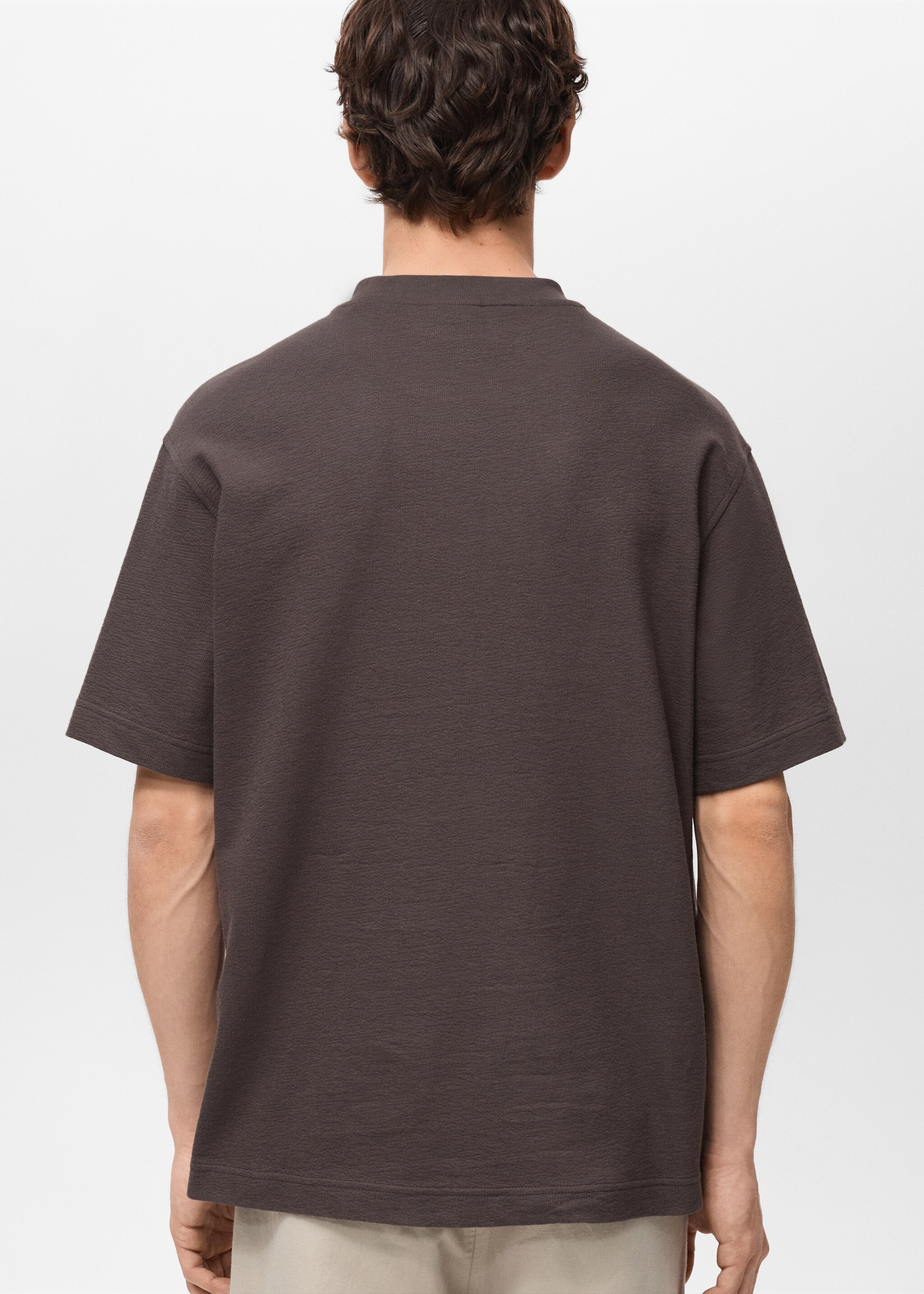 Relaxed fit t-shirt med struktur - Artikelns baksida