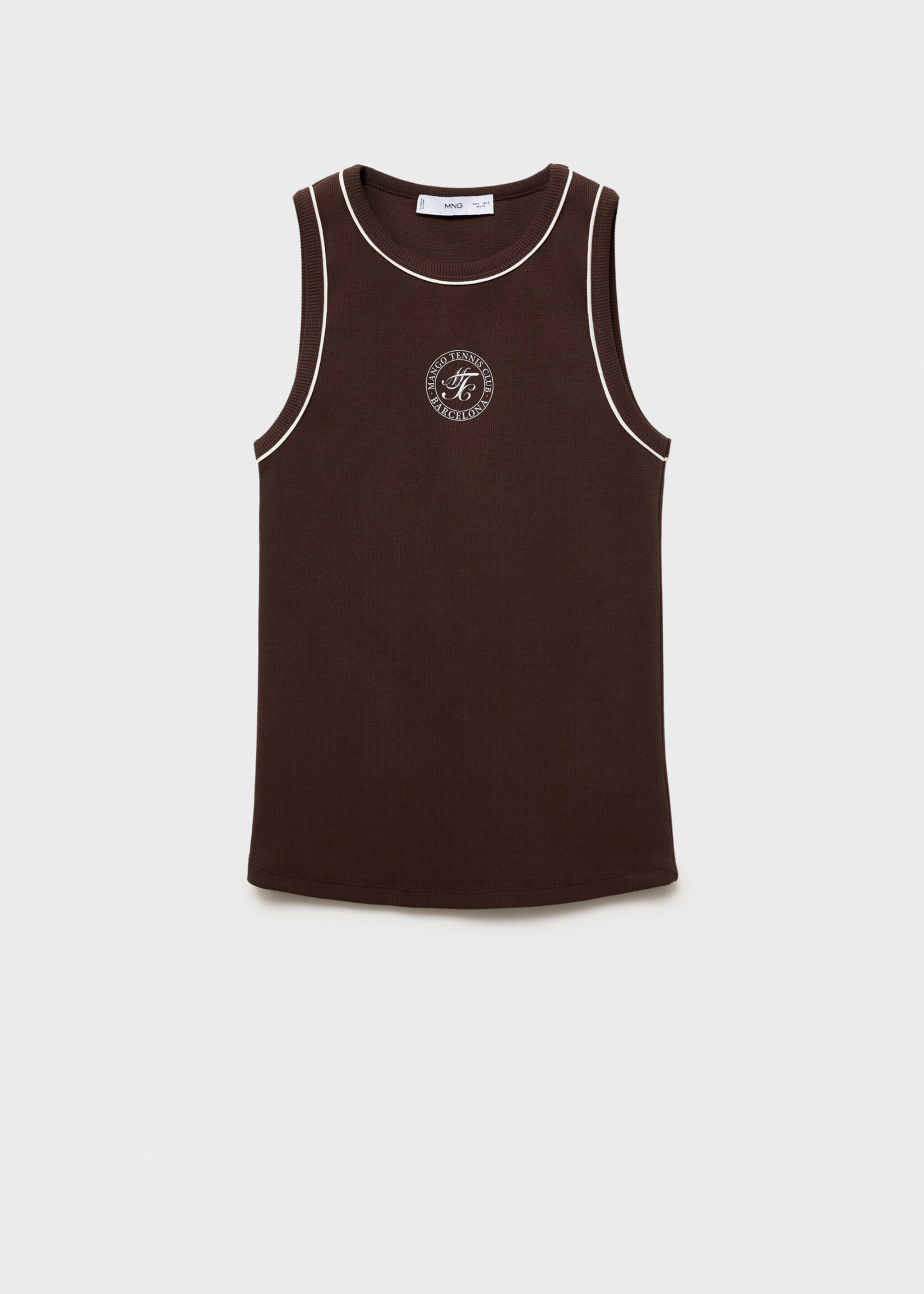Cotton top with printed message - Article without model
