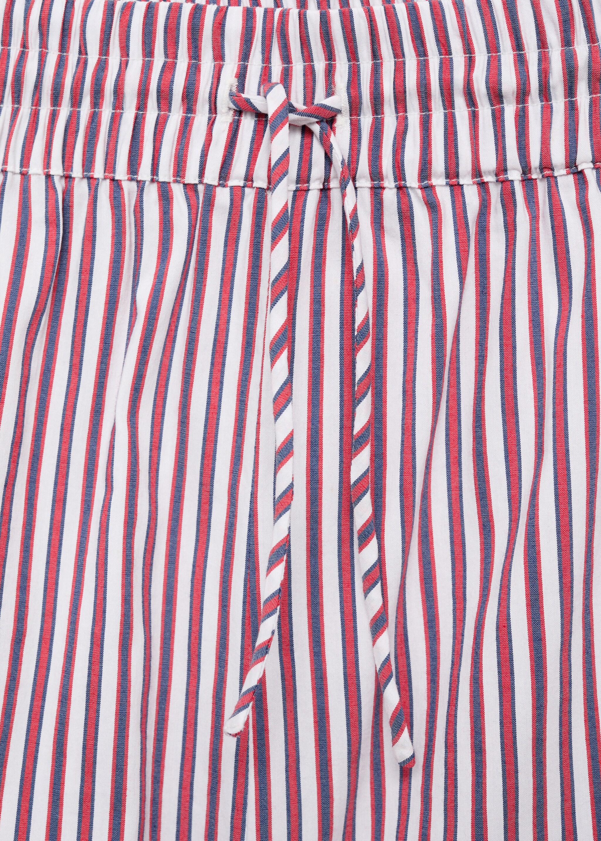Striped poplin shorts with embroidered message - Details of the article 8