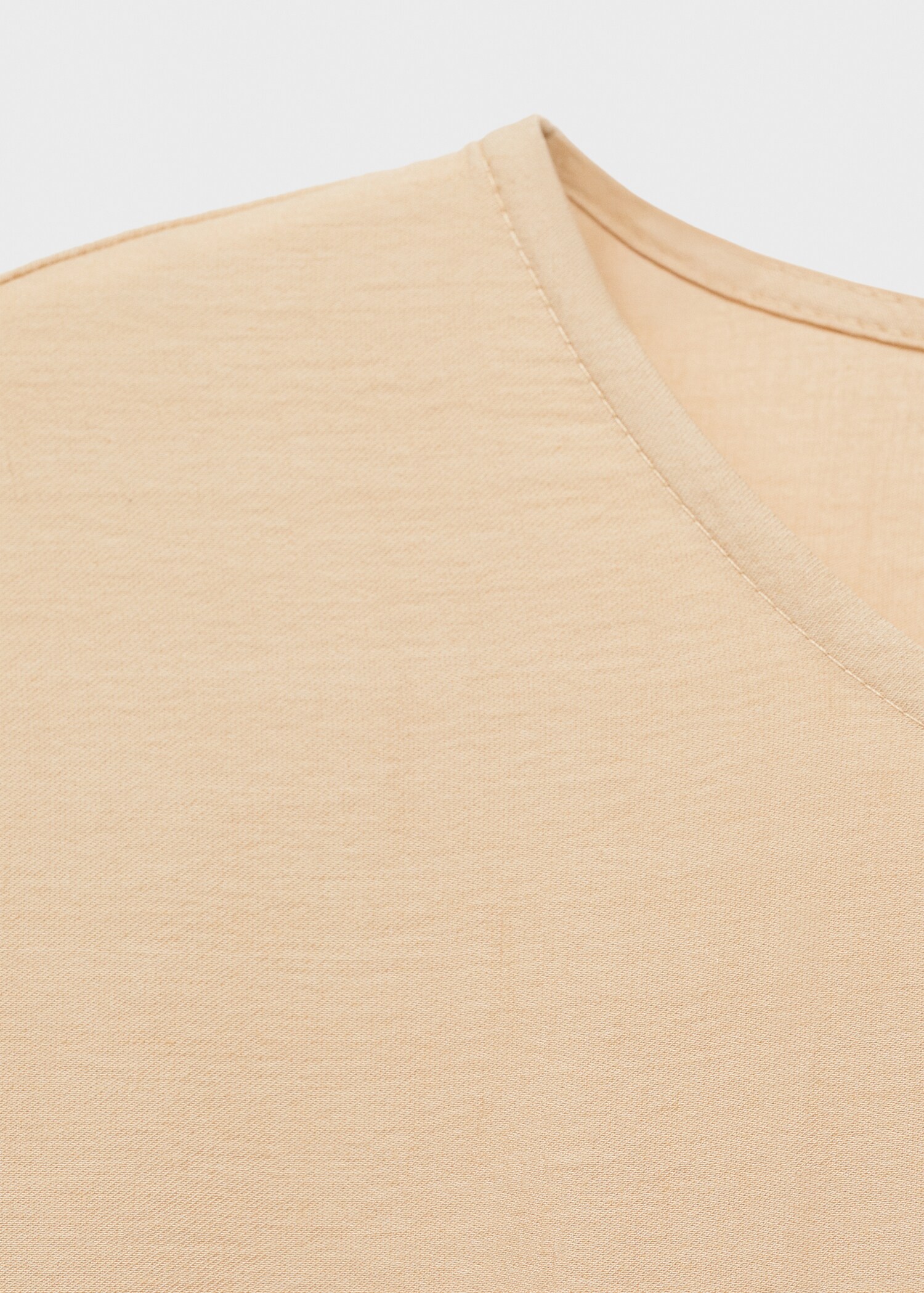 Straight-fit short-sleeved jumpsuit with belt - Details of the article 0