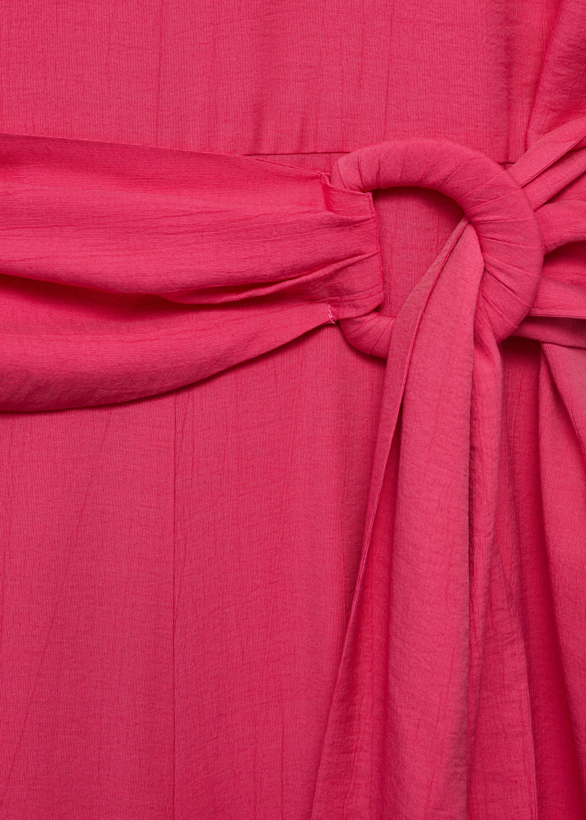Rechte jumpsuit met korte mouwen en ceintuur - Detail van het artikel 0