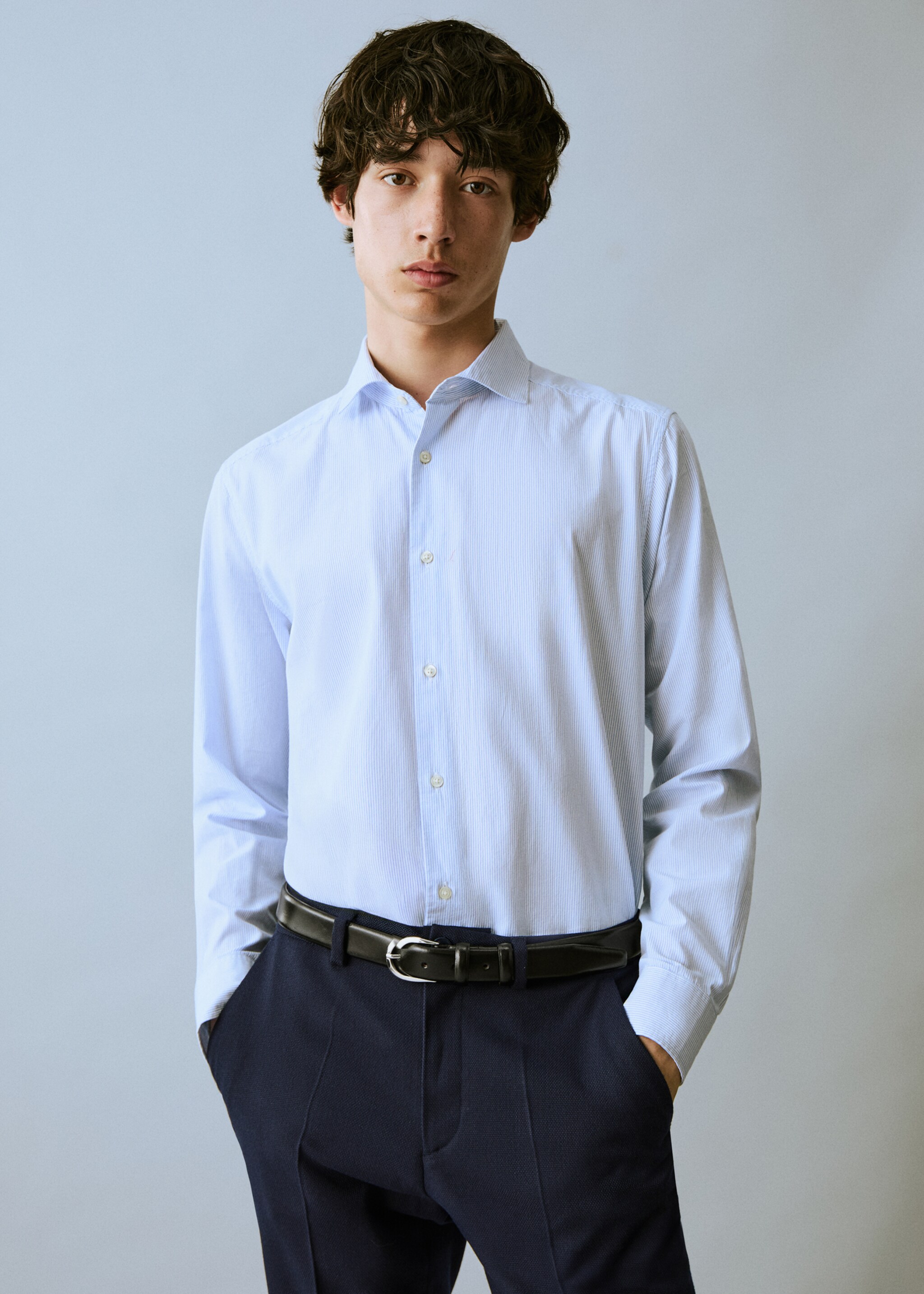 Pique suit trousers - Medium plane