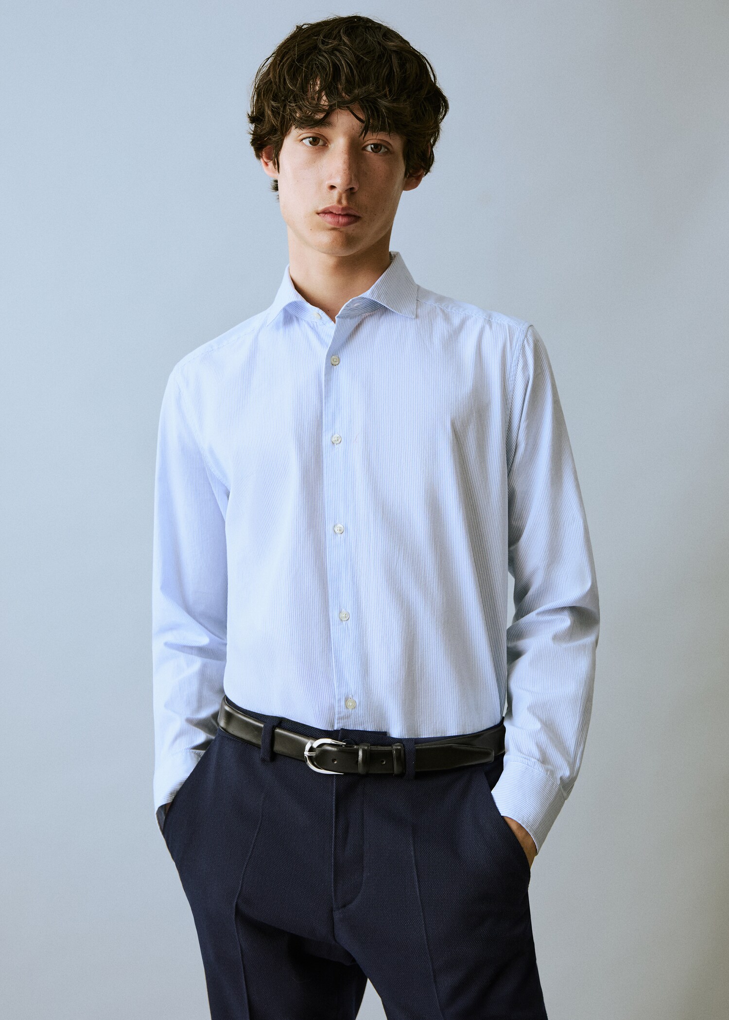 Pique suit trousers - Medium plane