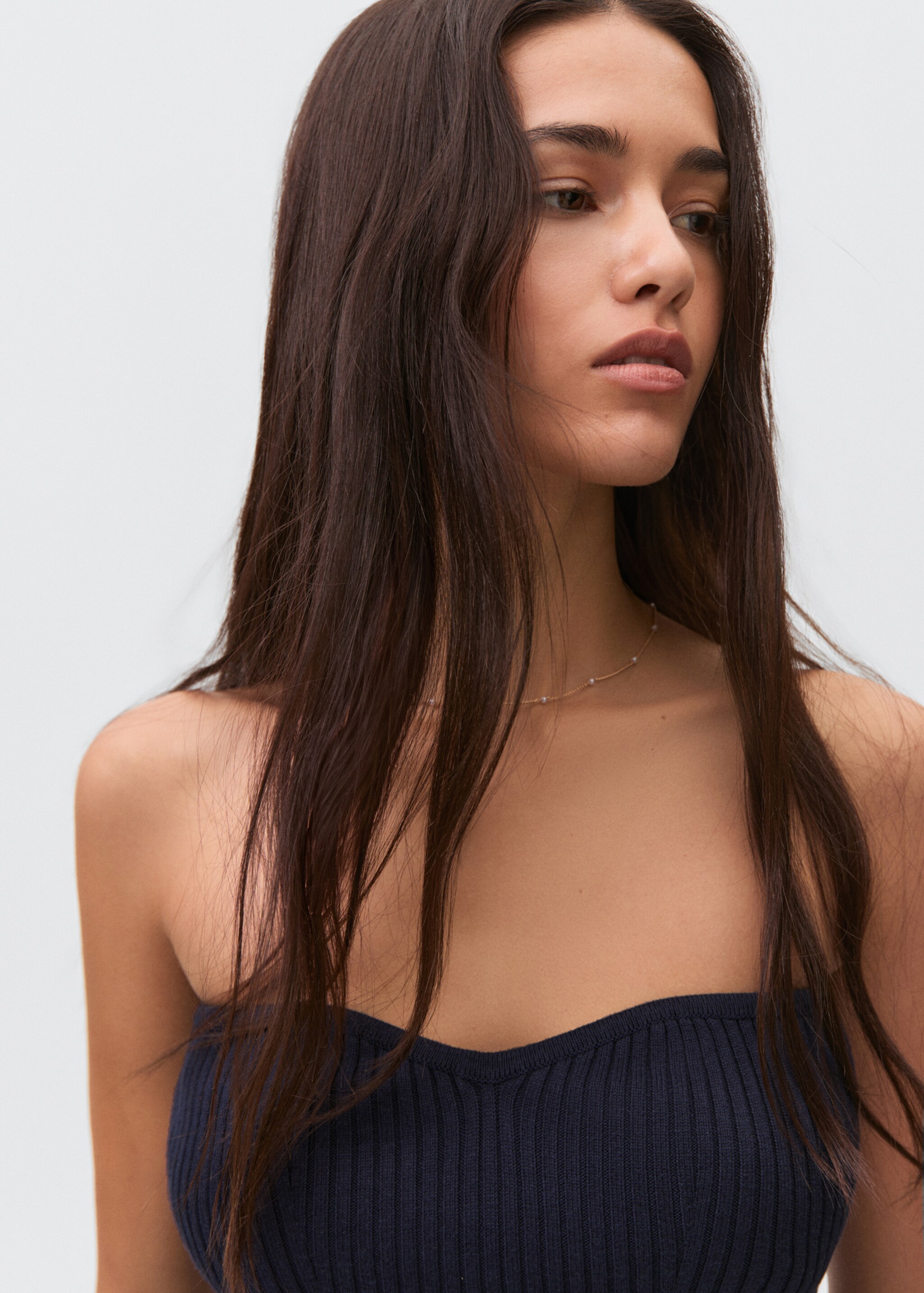 Strapless knitted top - Details of the article 1