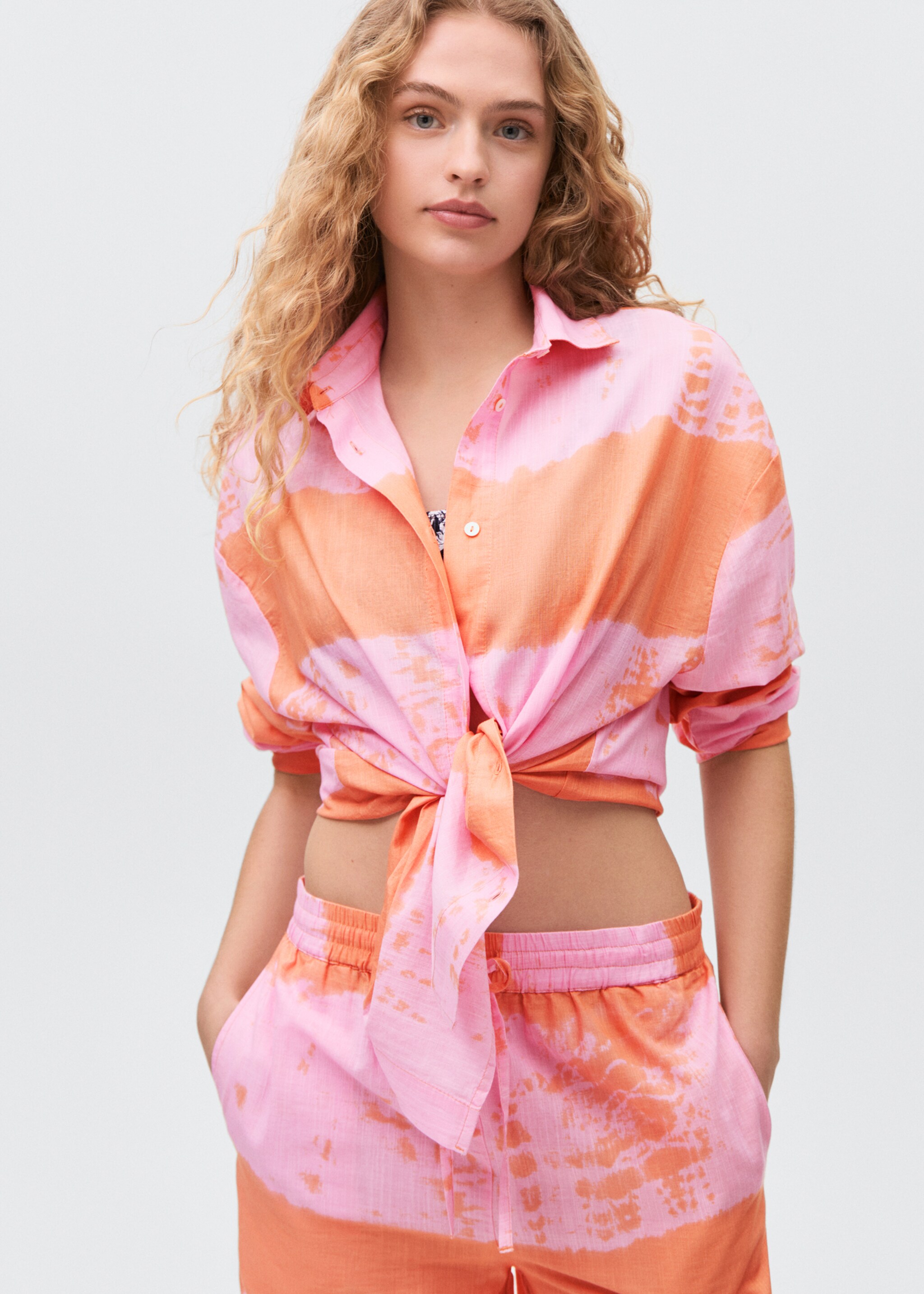 Camisa oversize estampada - Pla mig