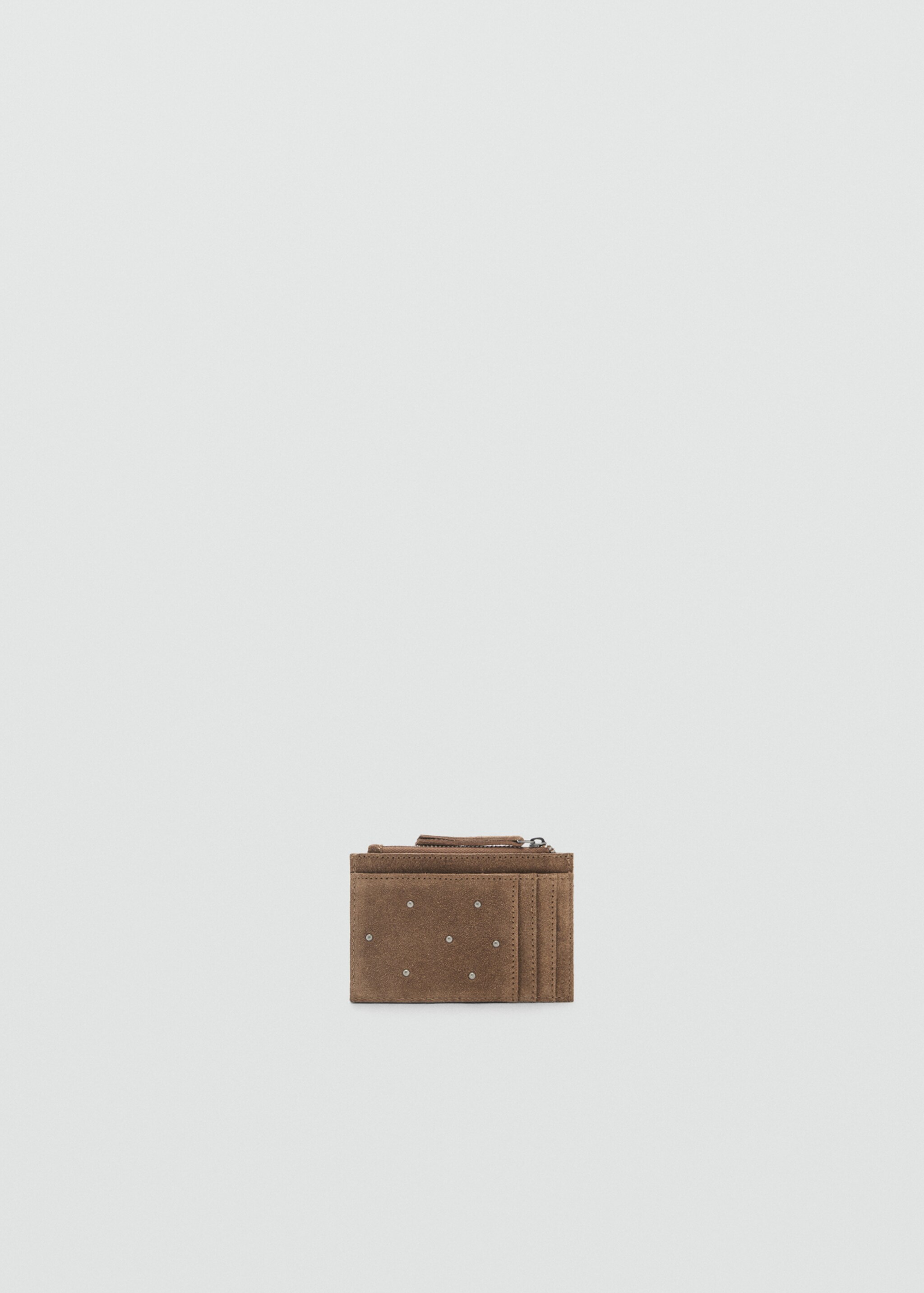 Studded leather purse - Medium plane