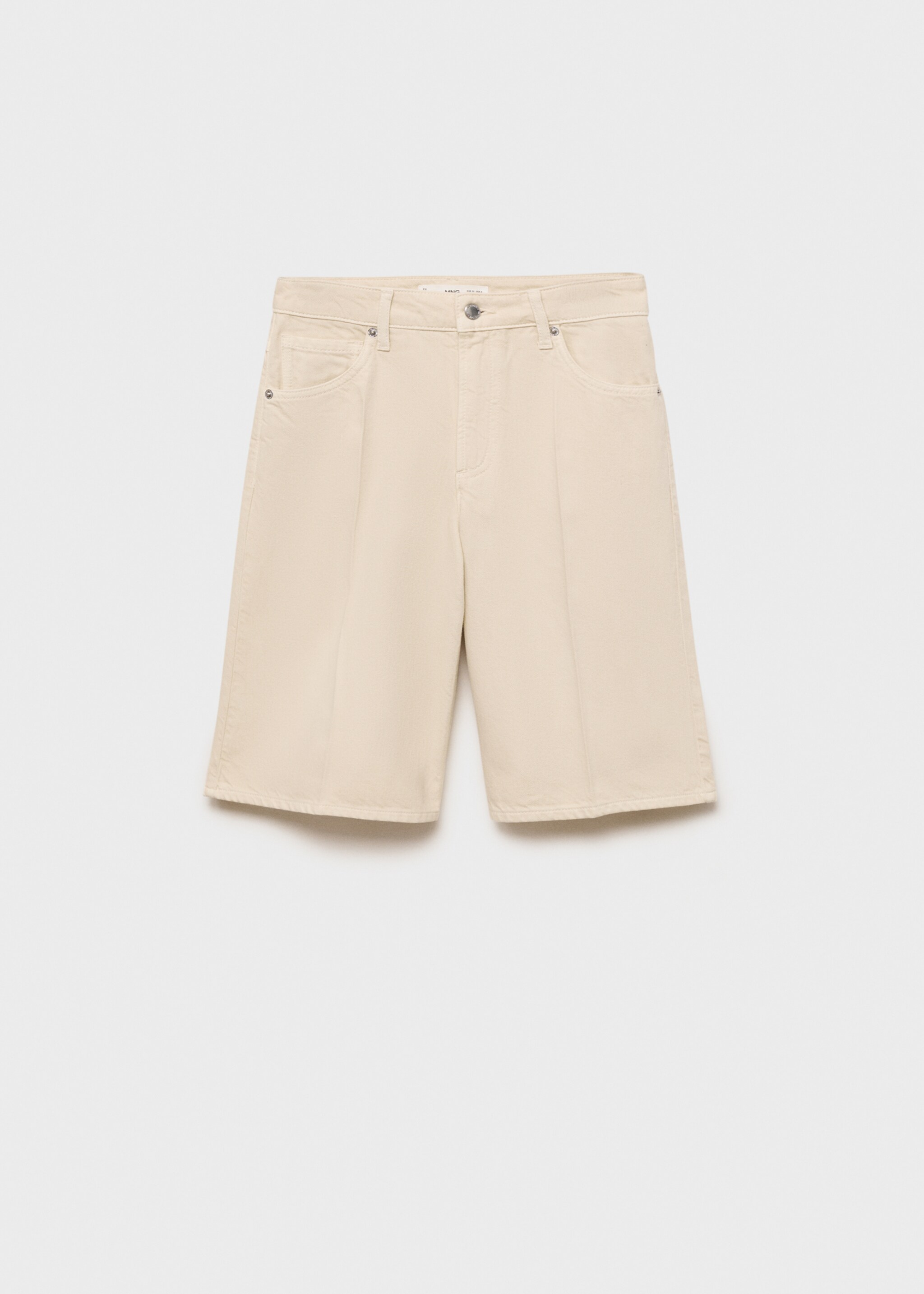 High-waisted straight-fit denim jorts - Article without model