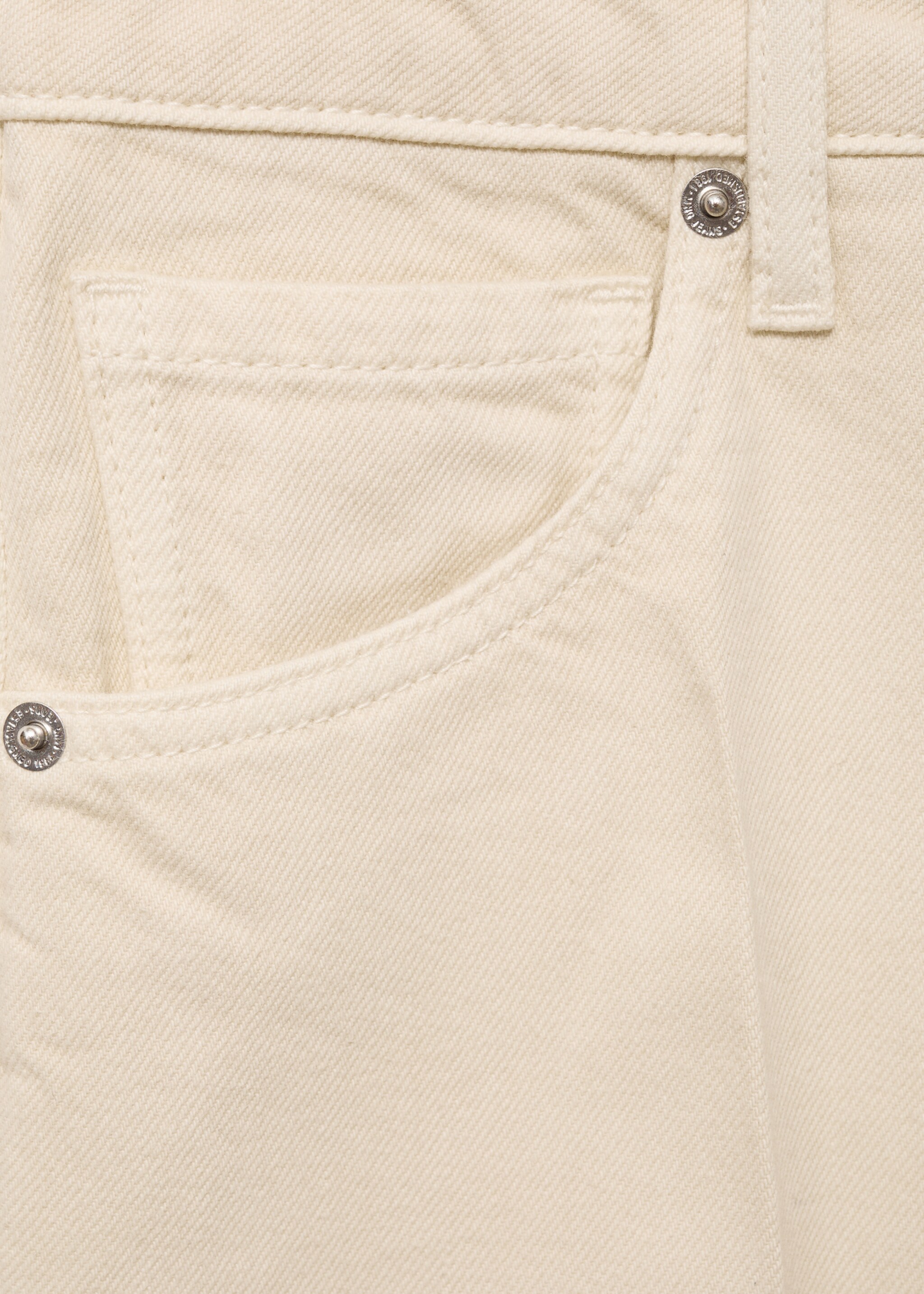 High-waisted straight-fit denim jorts - Details of the article 0