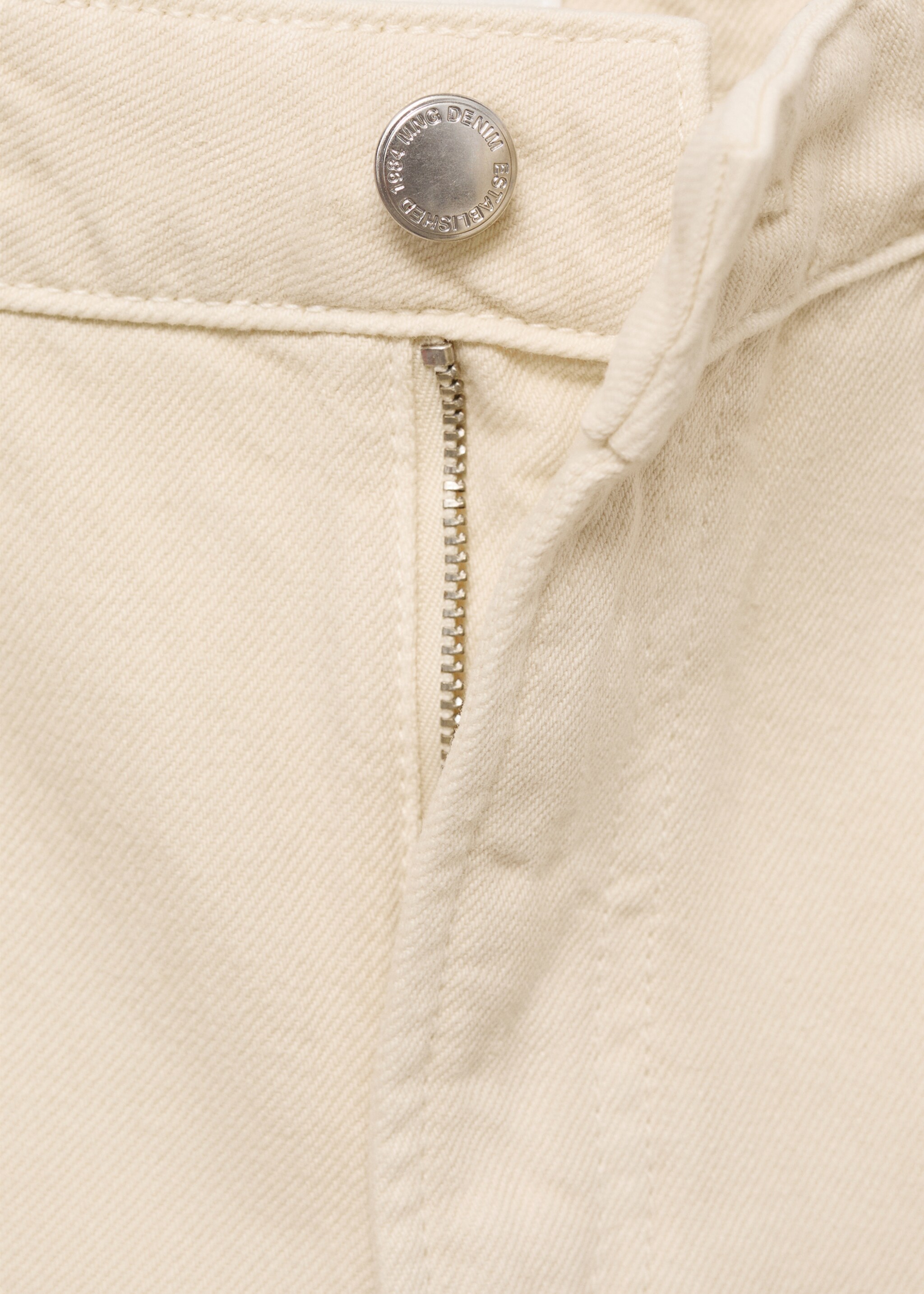 High-waisted straight-fit denim jorts - Details of the article 8