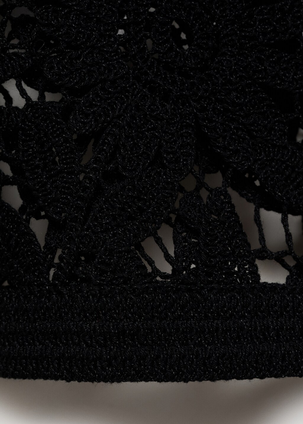 Short-sleeved crochet cardigan