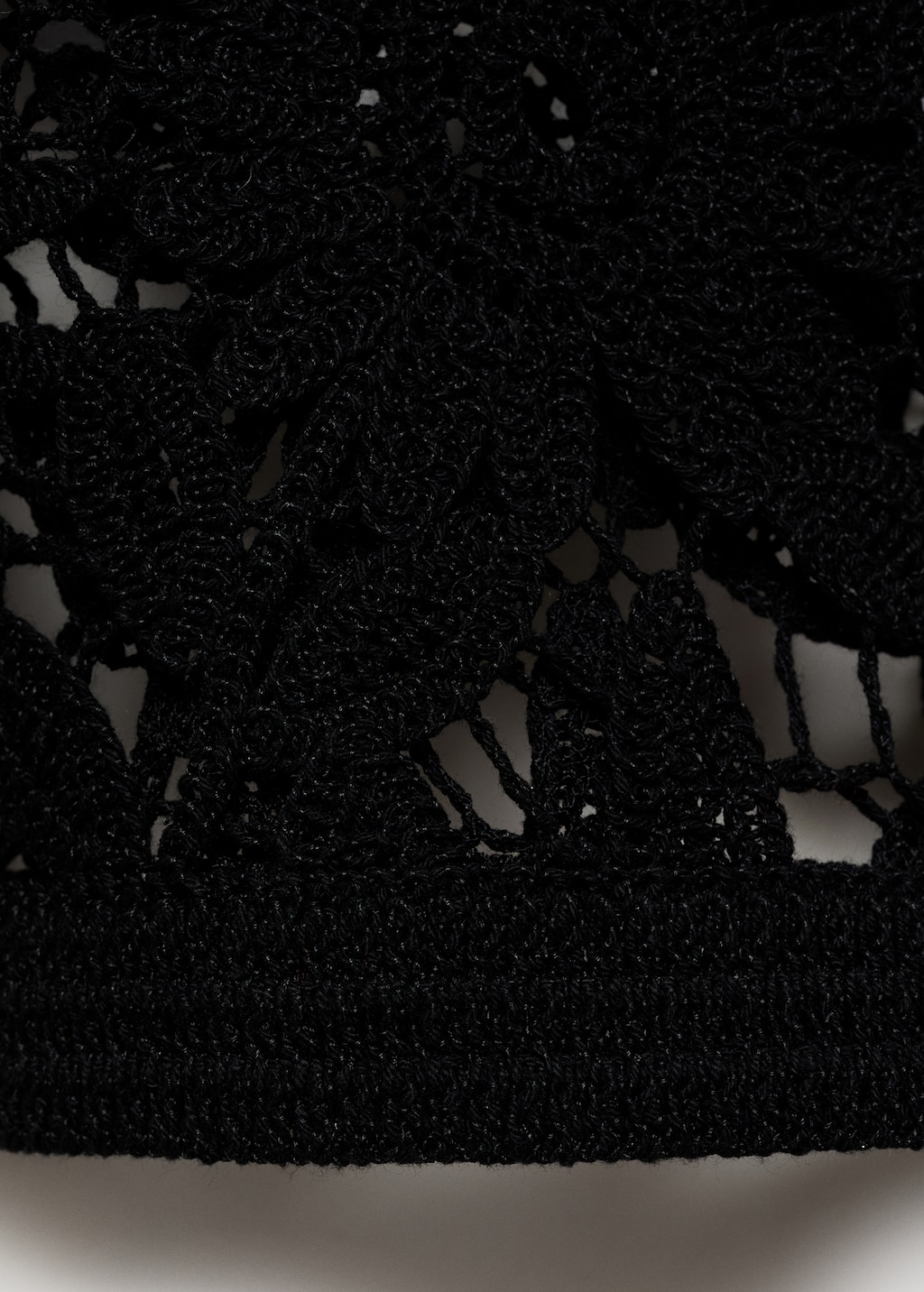 Short-sleeved crochet cardigan