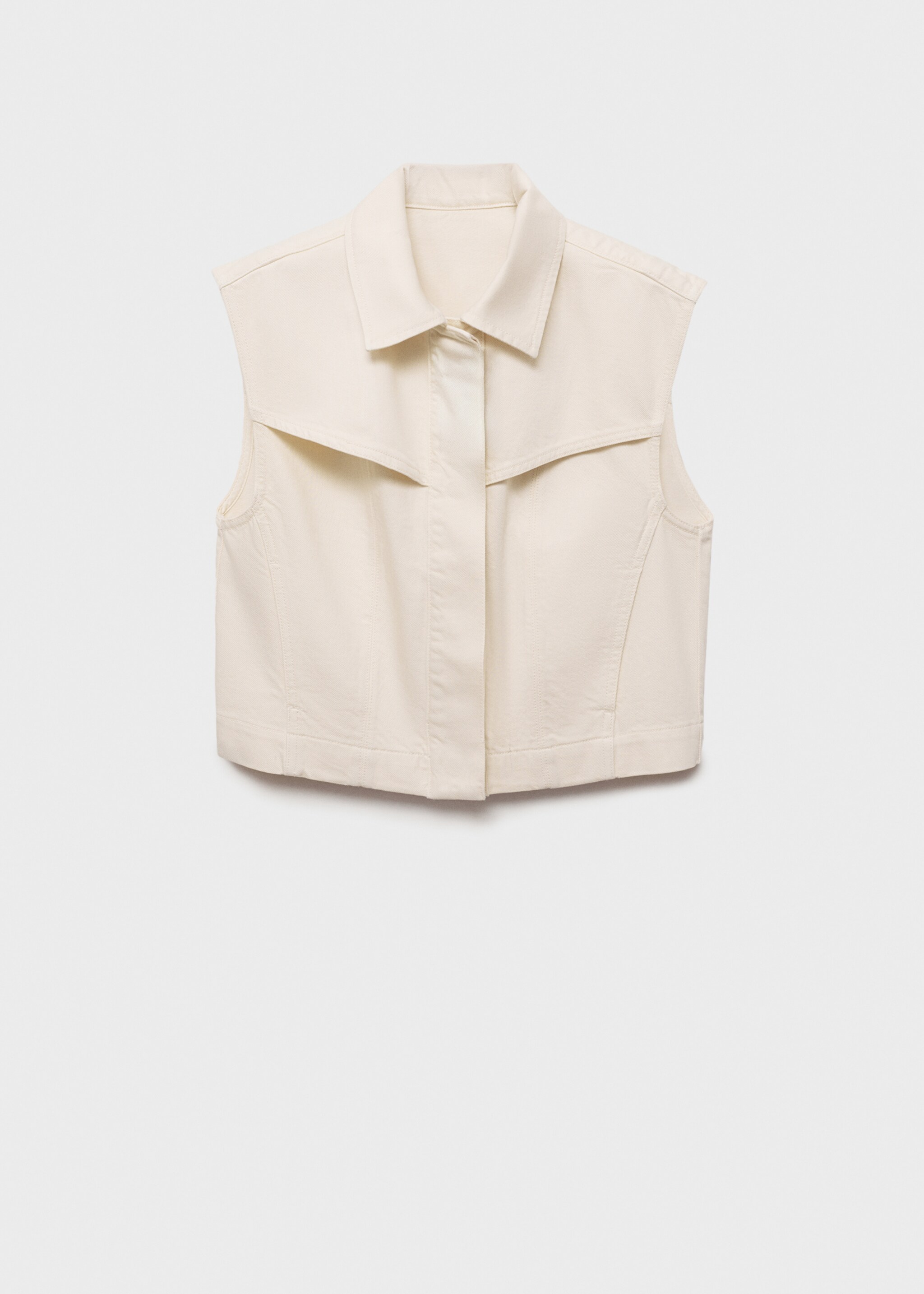 Denim-effect waistcoat - Article without model