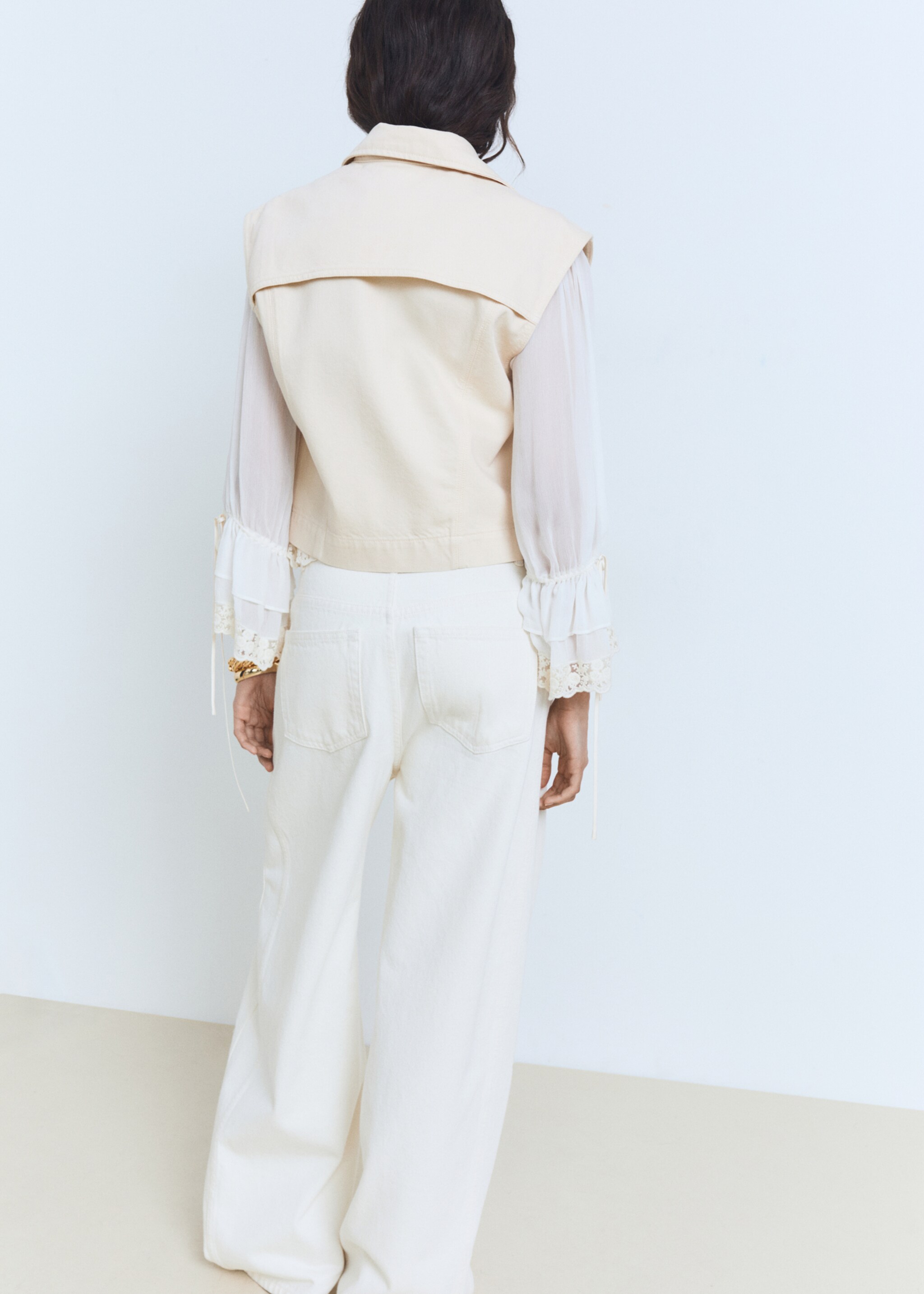 Denim-effect waistcoat - Reverse of the article
