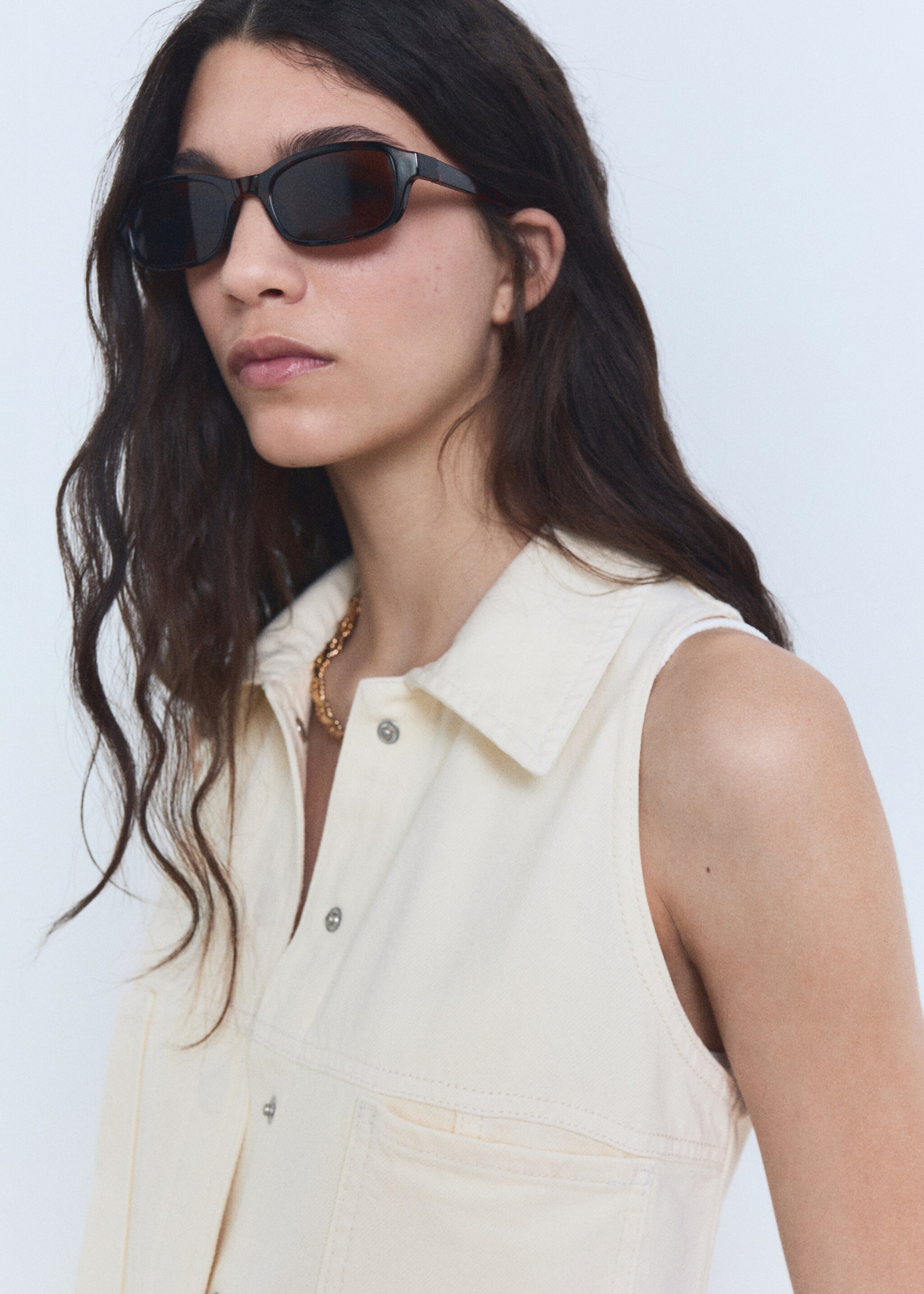 Long denim jumpsuit - Details of the article 1
