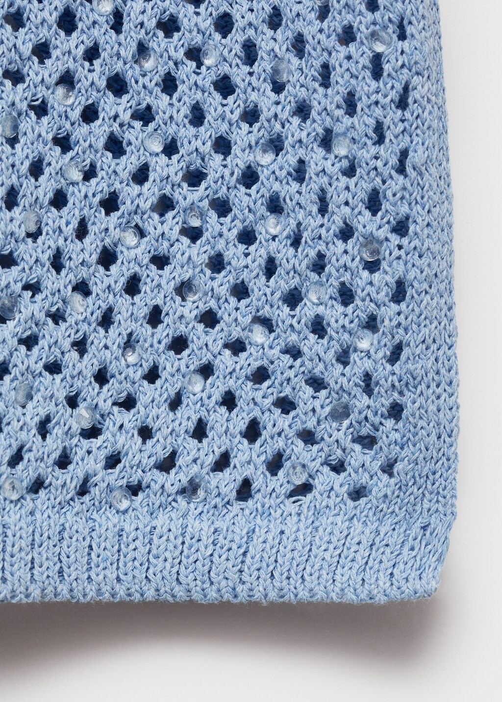 Knitted skirt with rhinestone detail