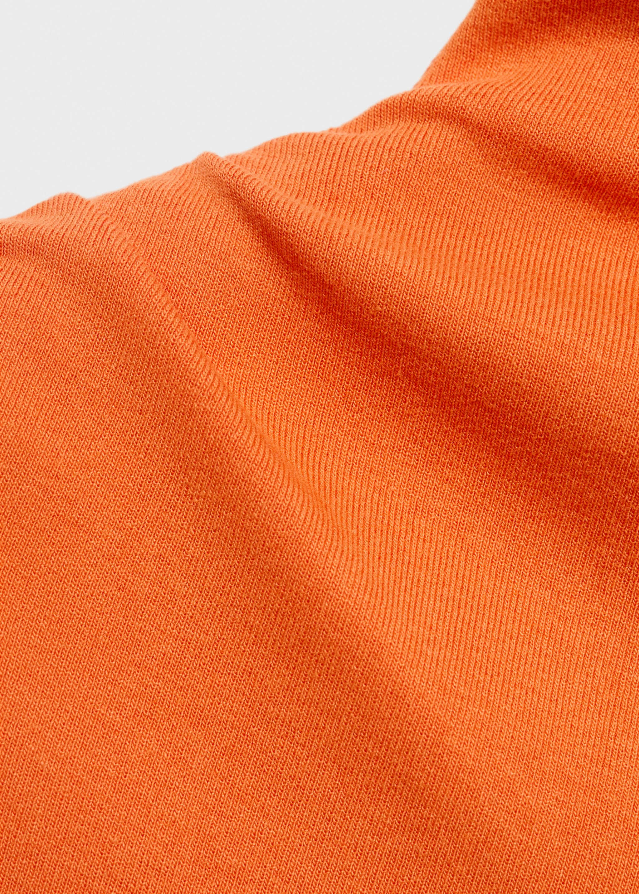 Draped dress with perkins collar - Details of the article 0, Orange. Ref: 87078650-00.