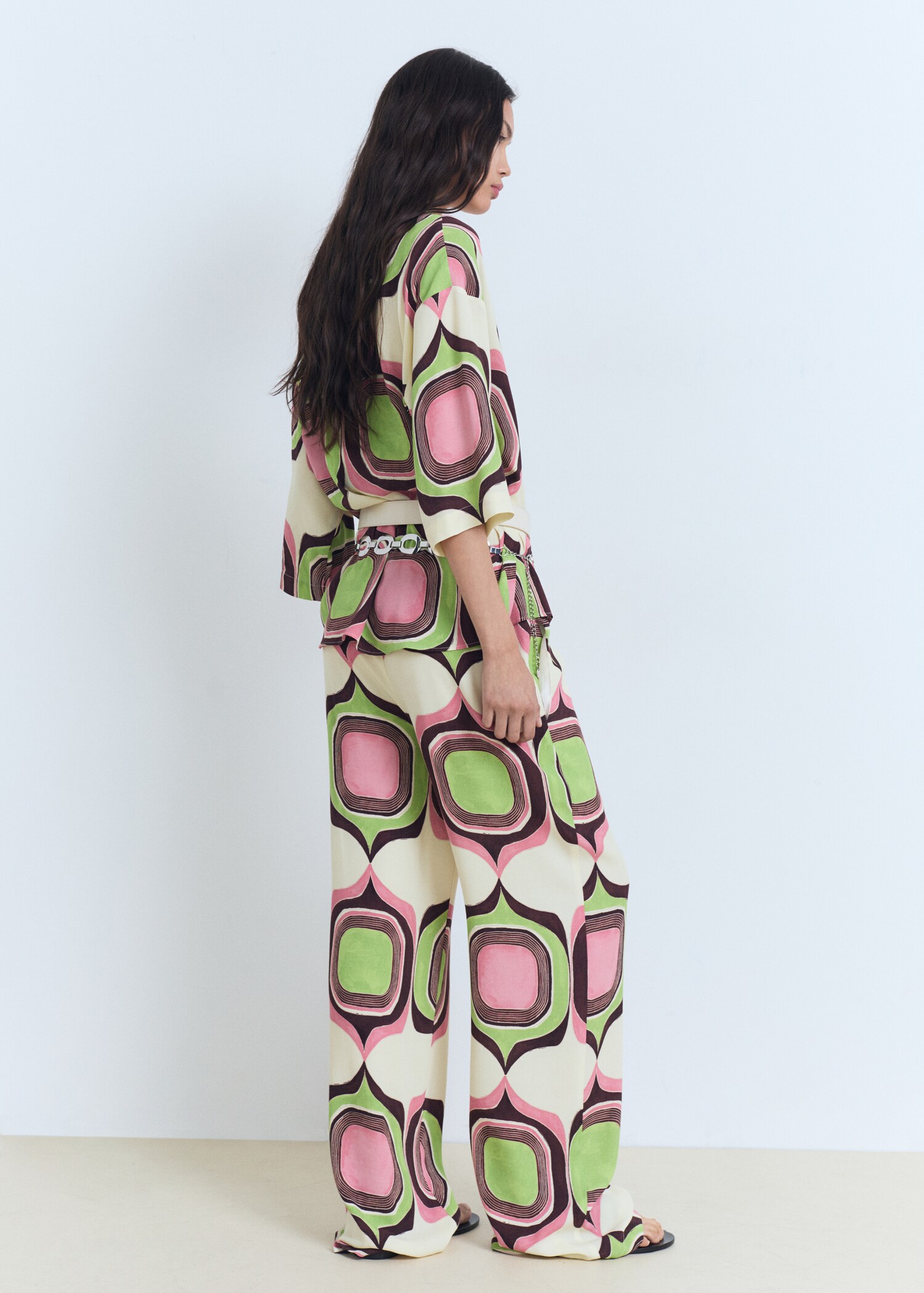 Geometric print trousers - Reverse of the article