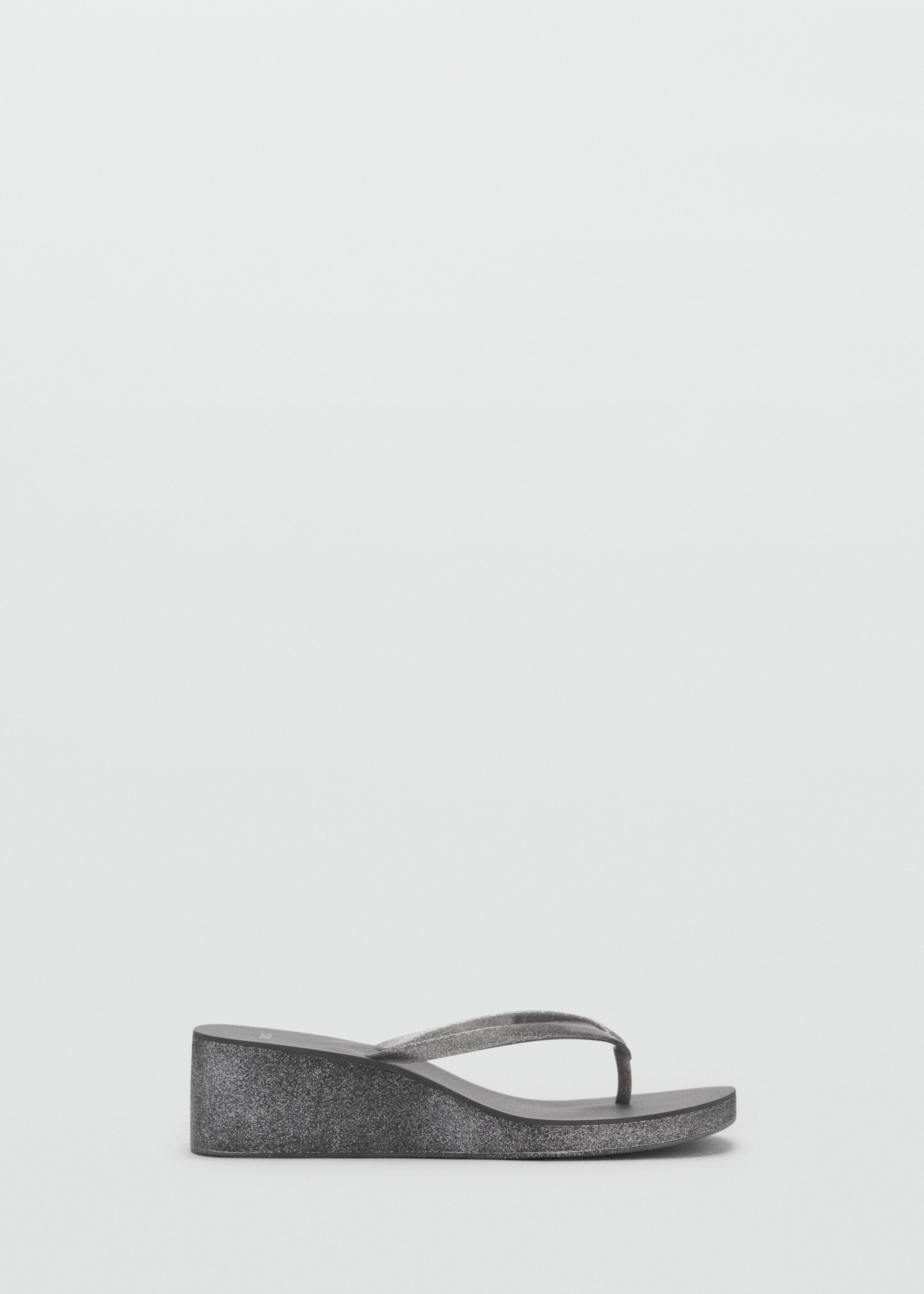 Wedge sandals with a glossy finish - Article without model