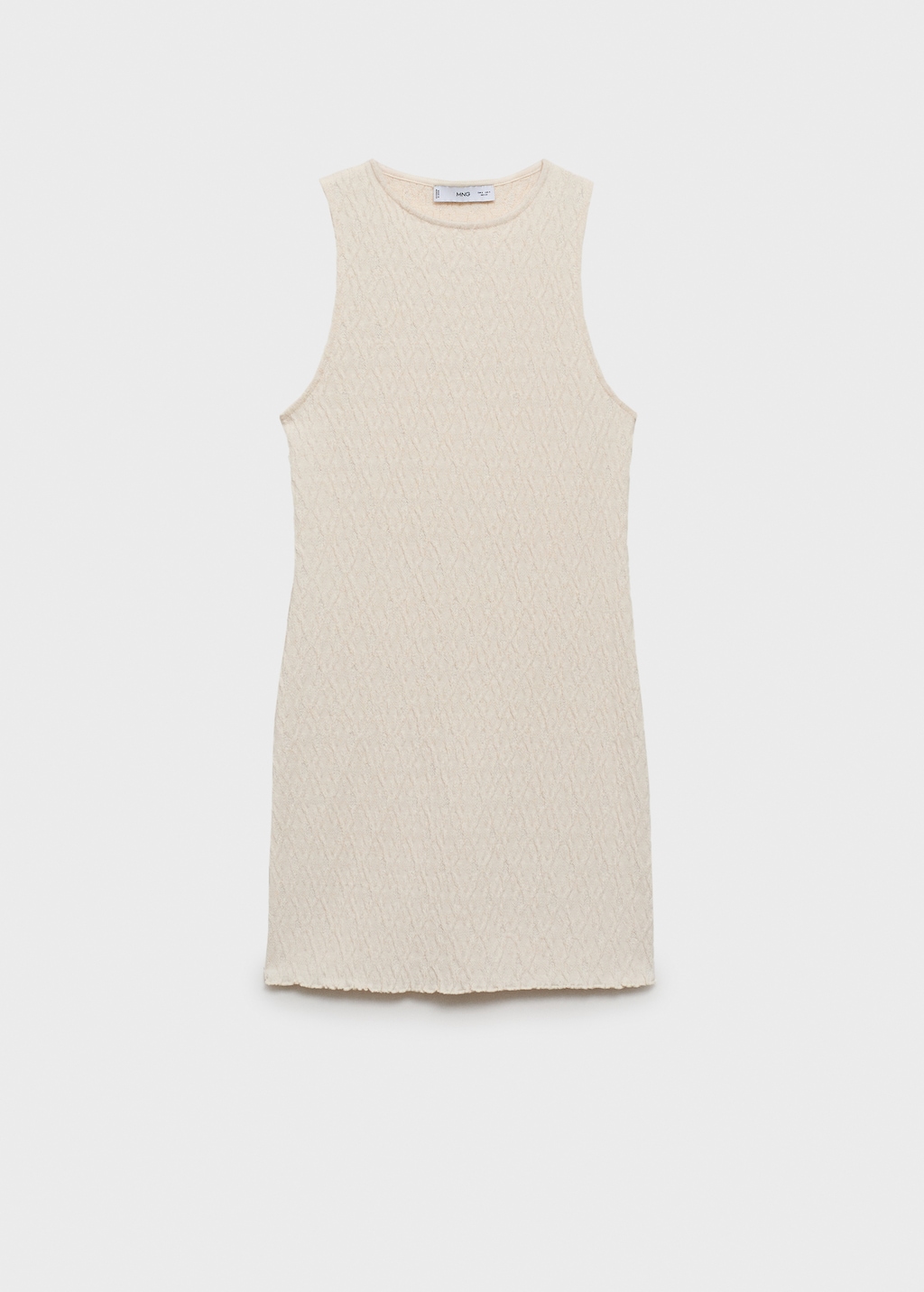 Fitted textured knitted dress - image 5