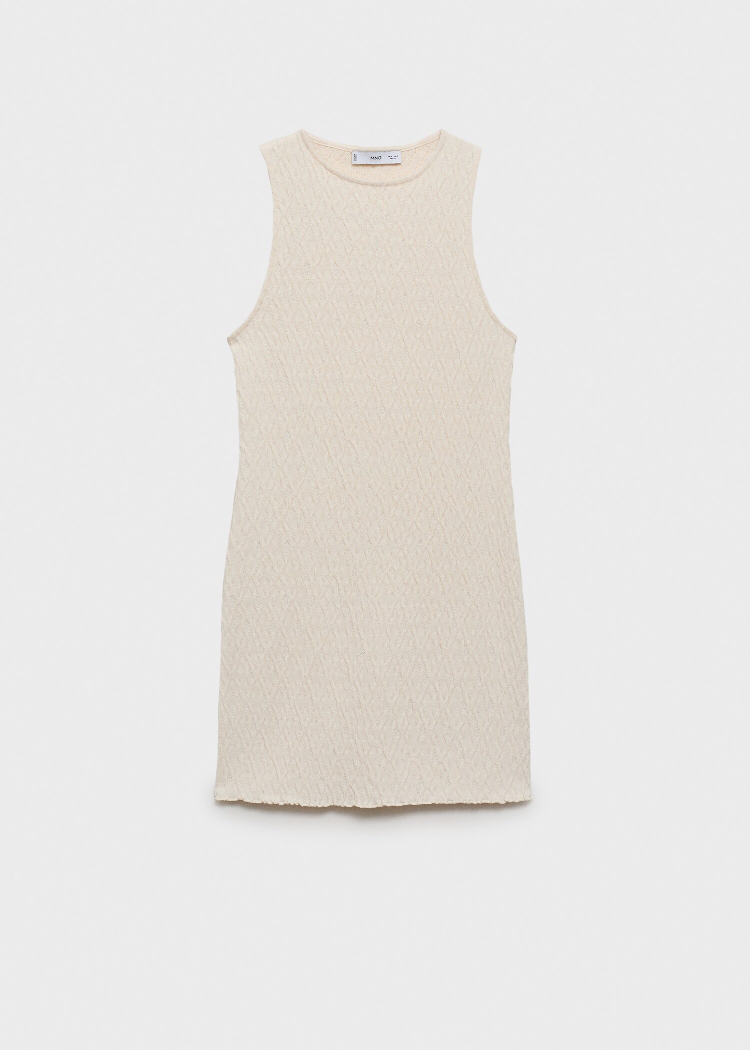 Fitted textured knitted dress - Article without model
