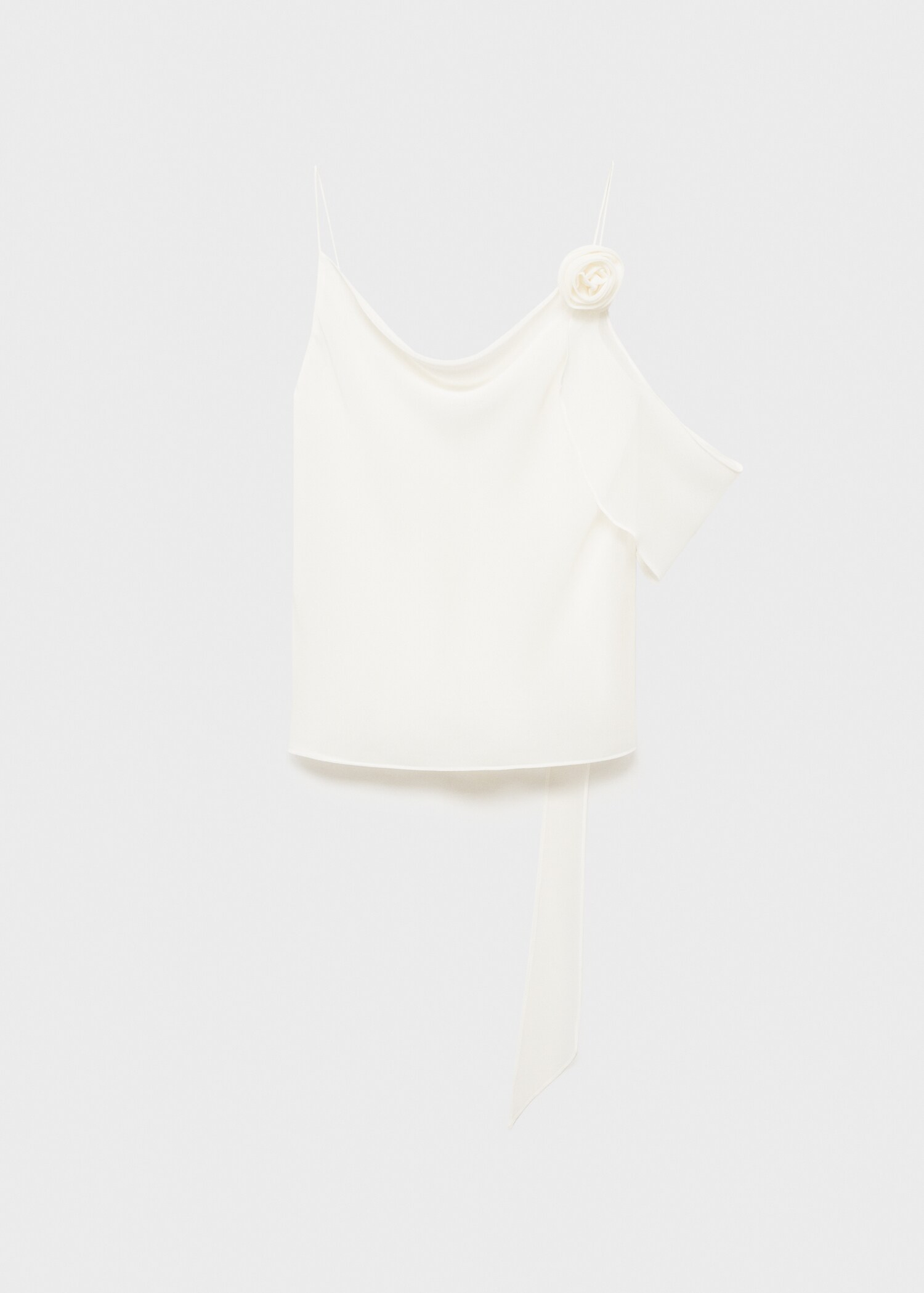 Top drappeggiato dettaglio fiore - Articolo senza modello