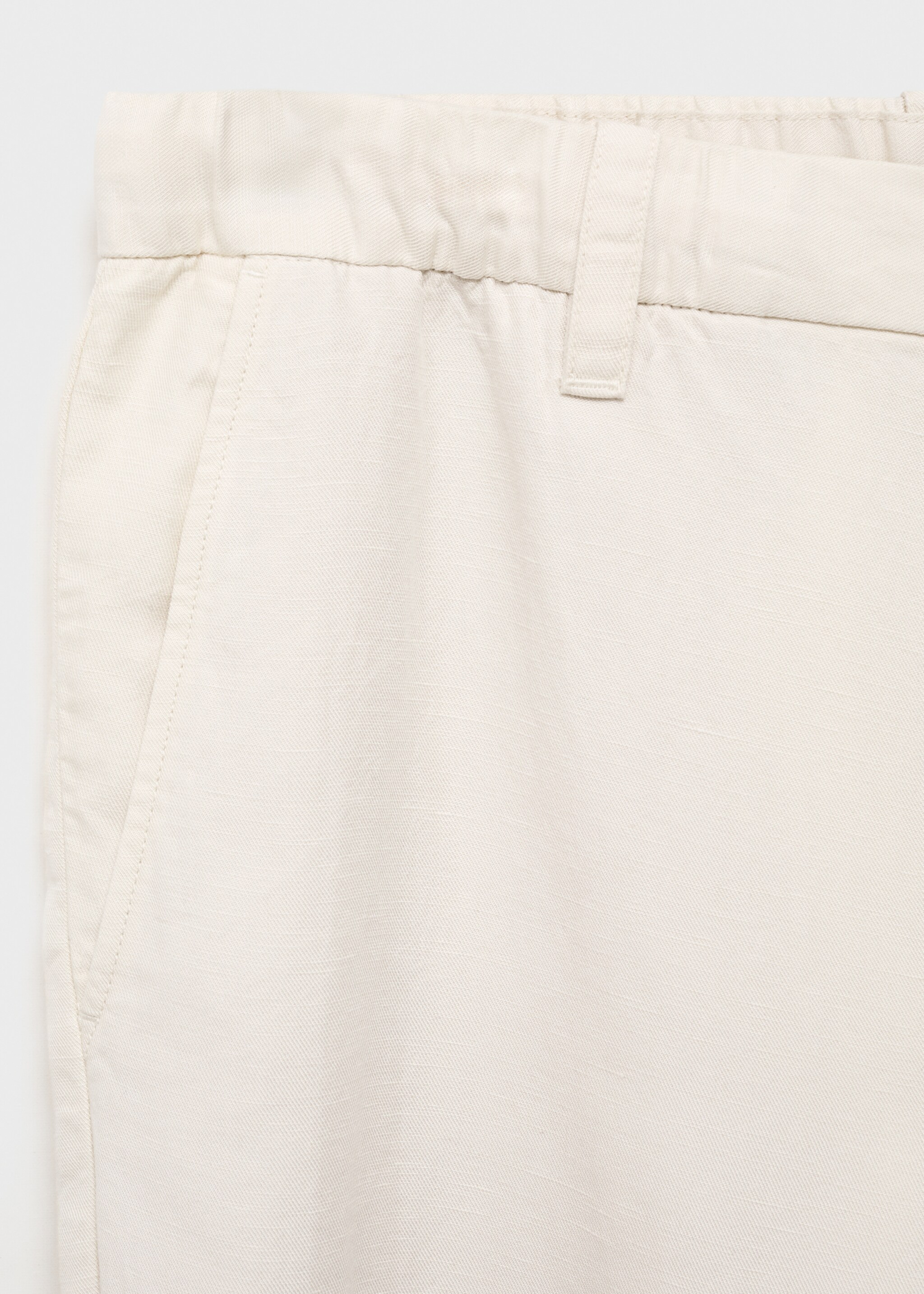 Linen-blend trousers with an elastic waistband - Details of the article 0
