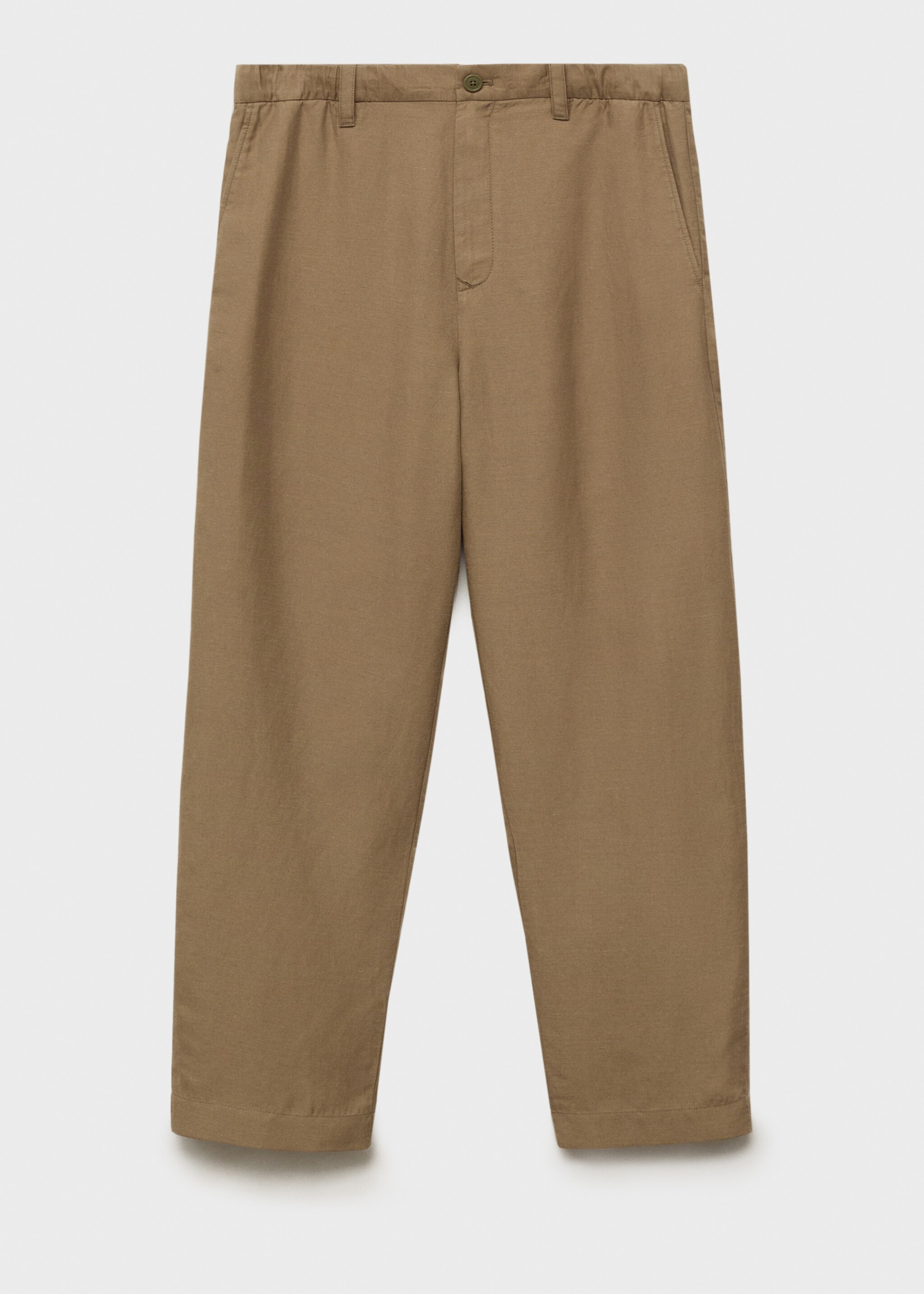Pantalon lin mélangé taille élastique - Article sans modèle