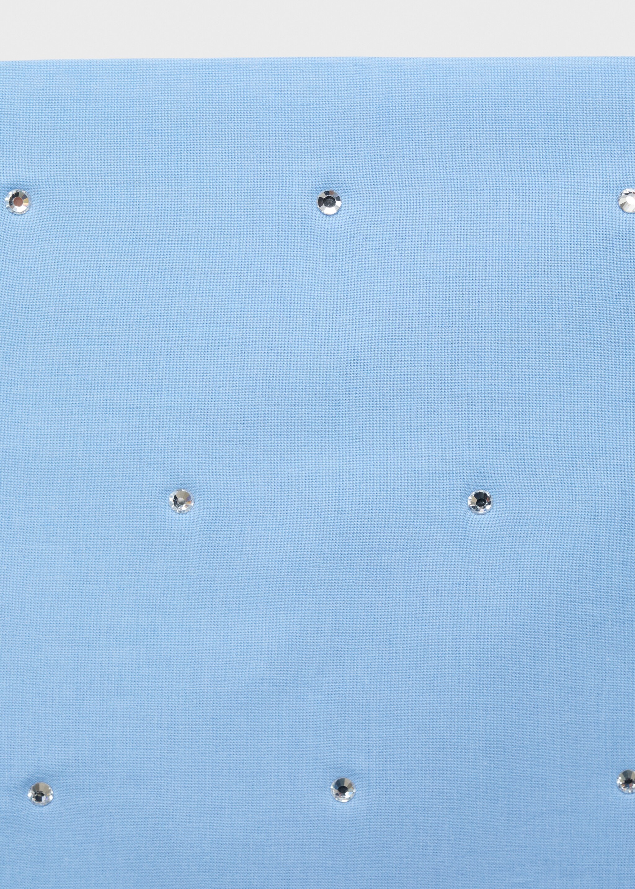 Cotton halter top with rhinestone detail - Details of the article 0