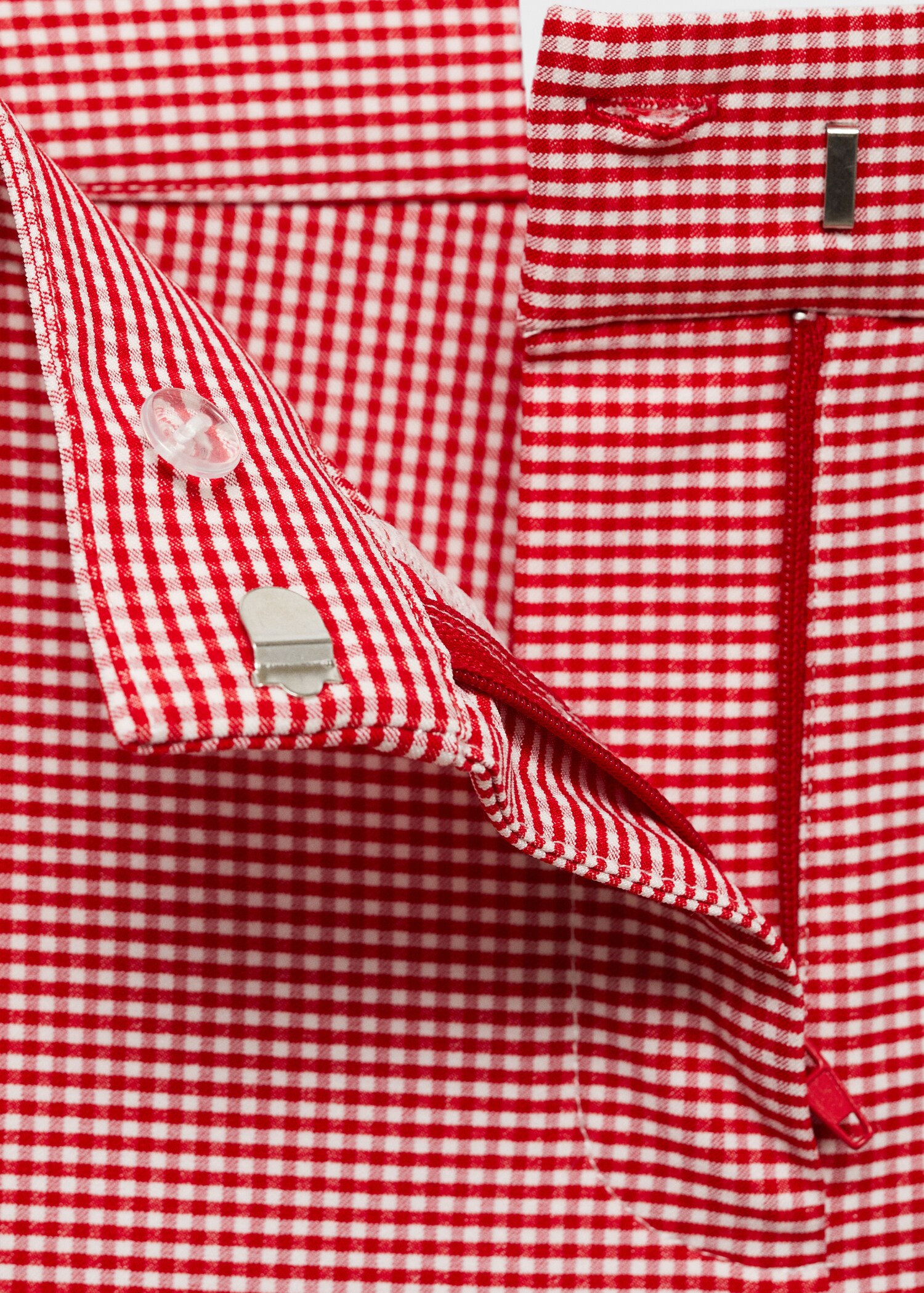 Gingham-check cropped trousers - Details of the article 8