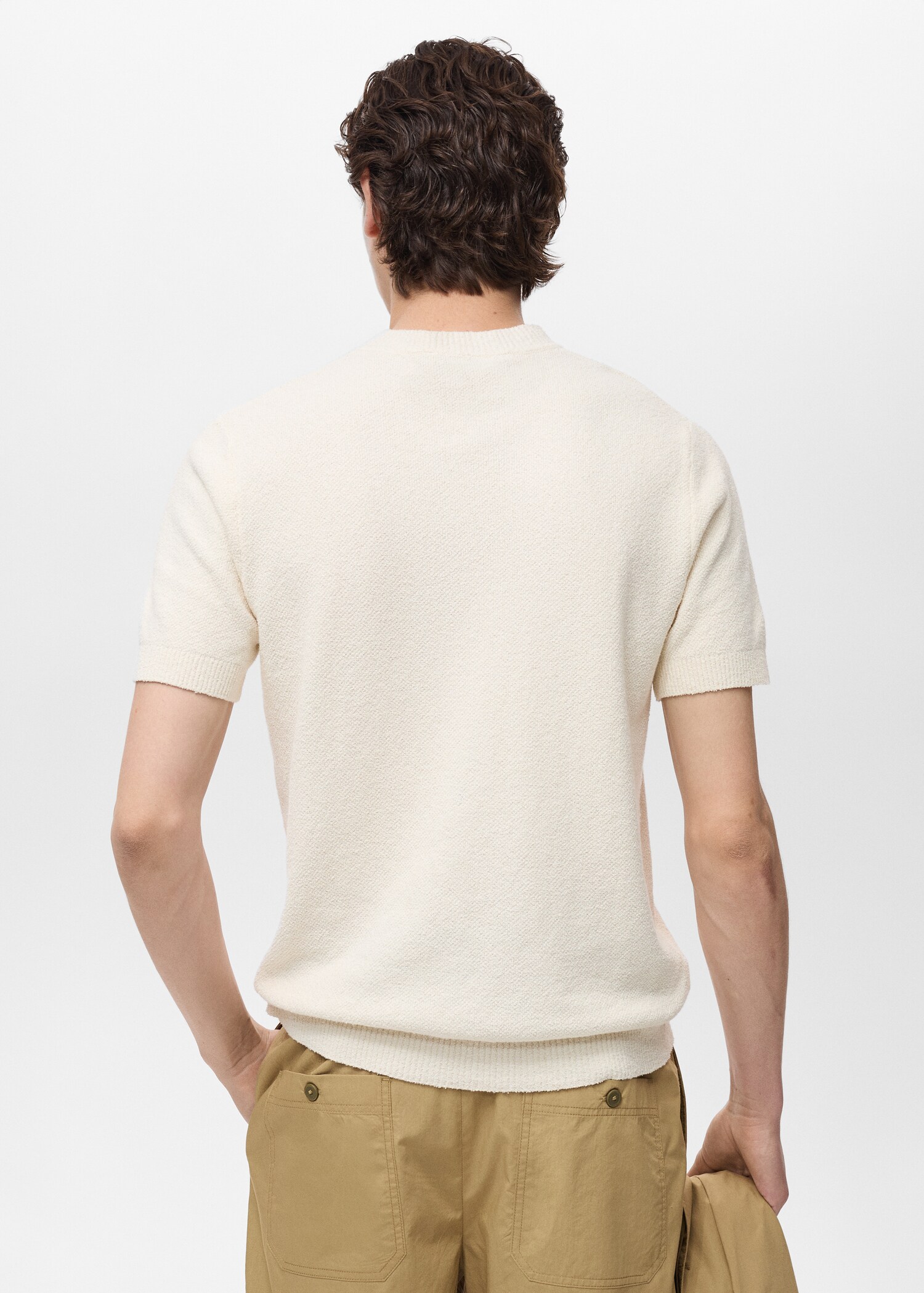 Camiseta punto fino algodón - Reverso del artículo