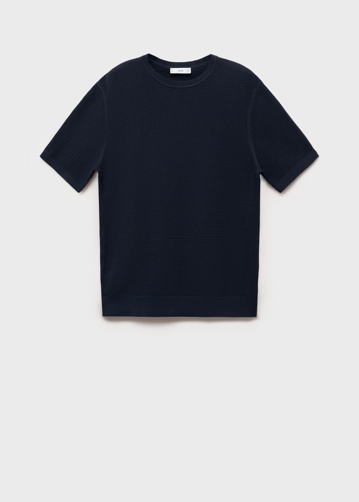 Cotton Short sleeve Round neck Openwork T-shirt Cotton Short sleeve Round neck Openwork T-shirt